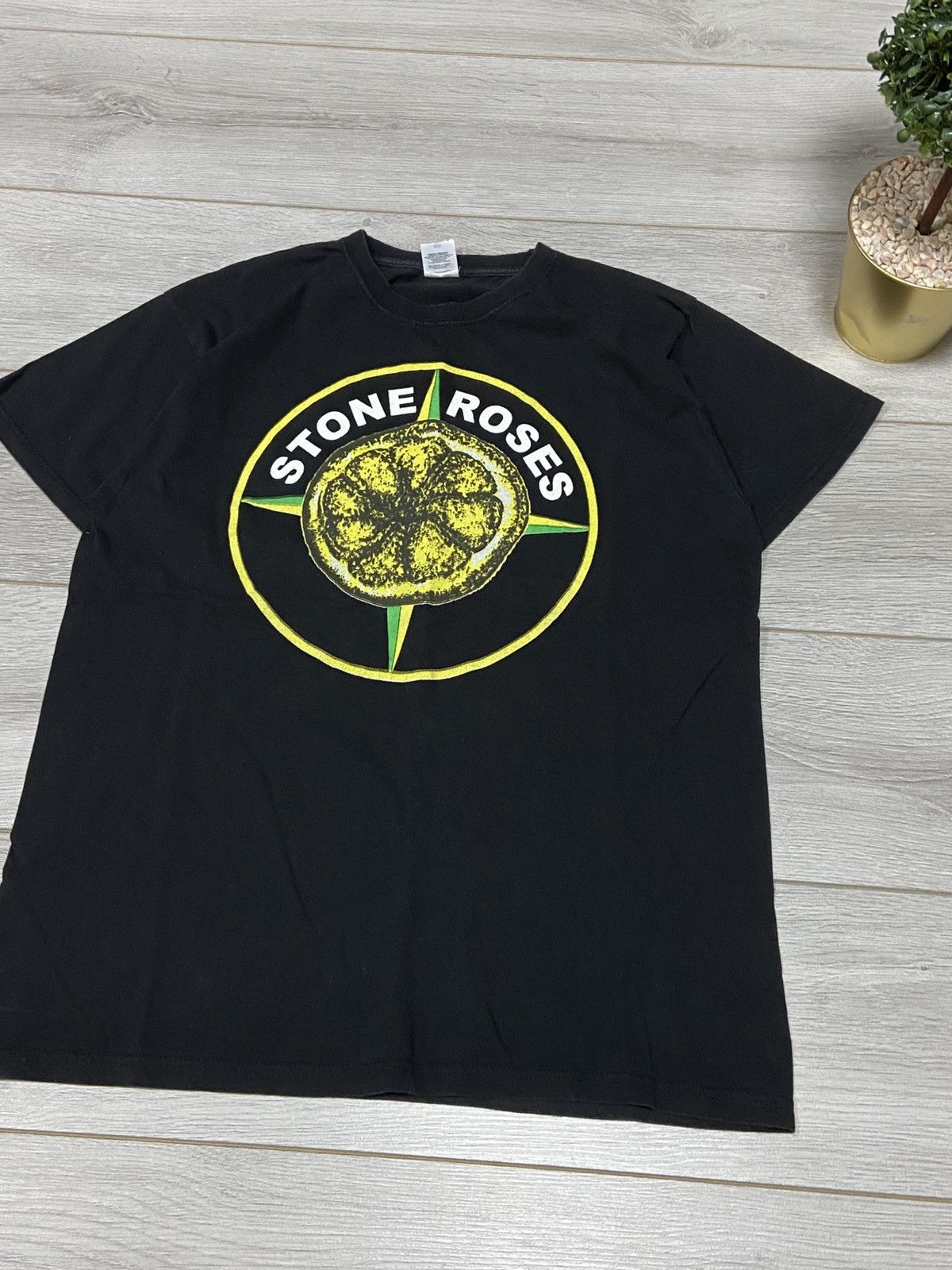 Band Tees Vintage 00s The Stone Roses Stone Island Lemon Shirt Trashed Size US M / EU 48-50 / 2 - 4 Thumbnail