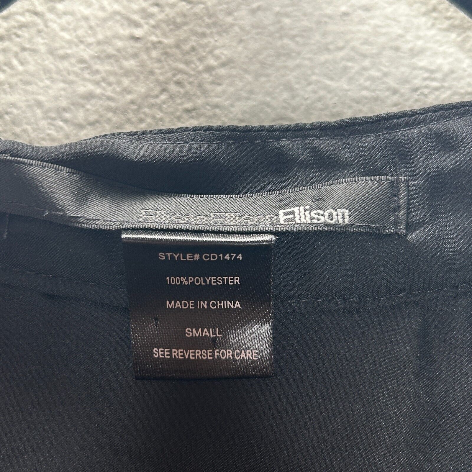 Other Ellison Black Satin V-Neck Button Long Sleeve Blouse S Size S / US 4 / IT 40 - 3 Thumbnail