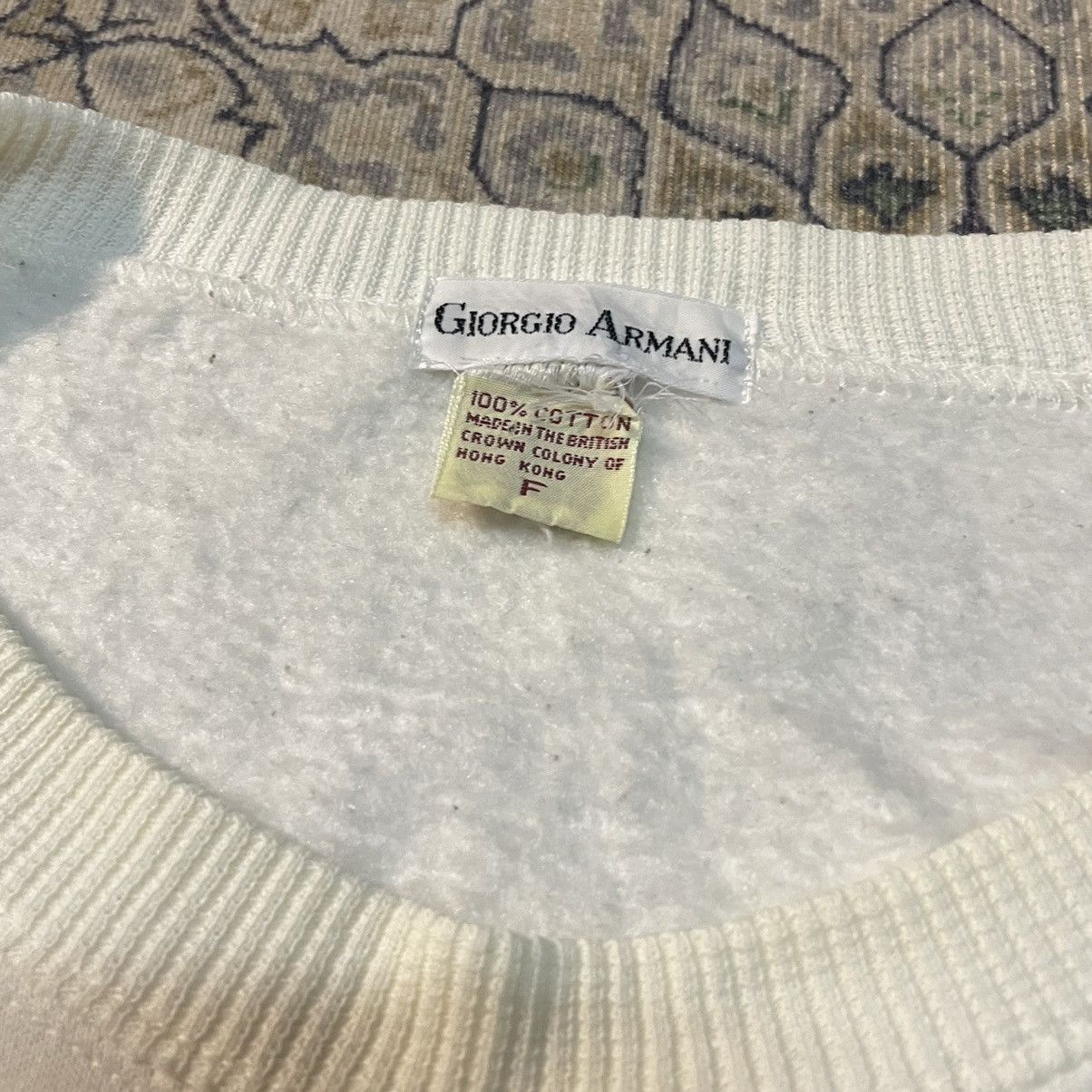 Armani × Giorgio Armani × Vintage Vintage Giorgio Armani Big Logo Spellout Sweatshirt Crewneck Size US M / EU 48-50 / 2 - 5 Thumbnail