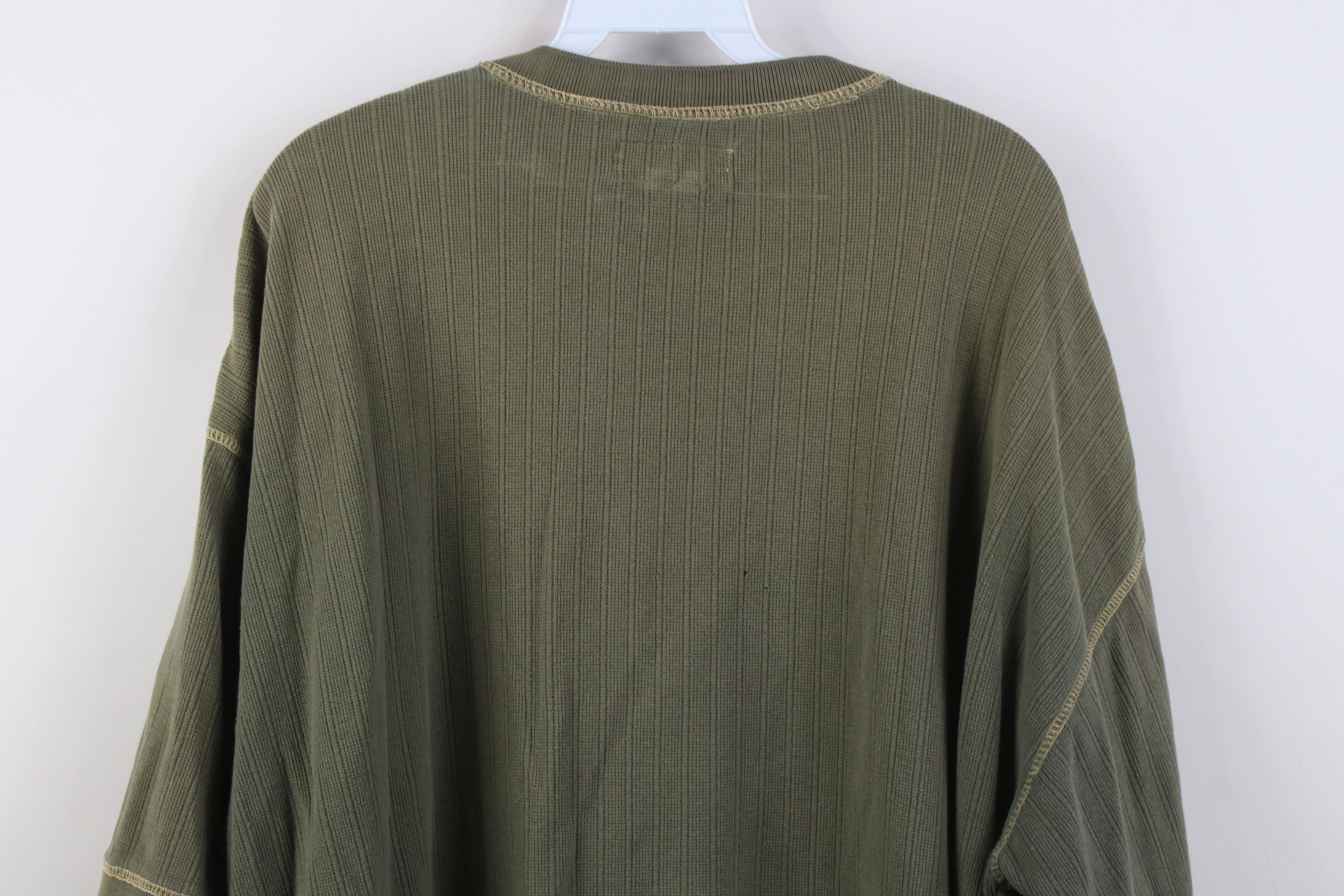 Vintage Vintage 90s Streetwear Ribbed Knit Ringer Henley T-Shirt Size US XL / EU 56 / 4 - 12 Thumbnail