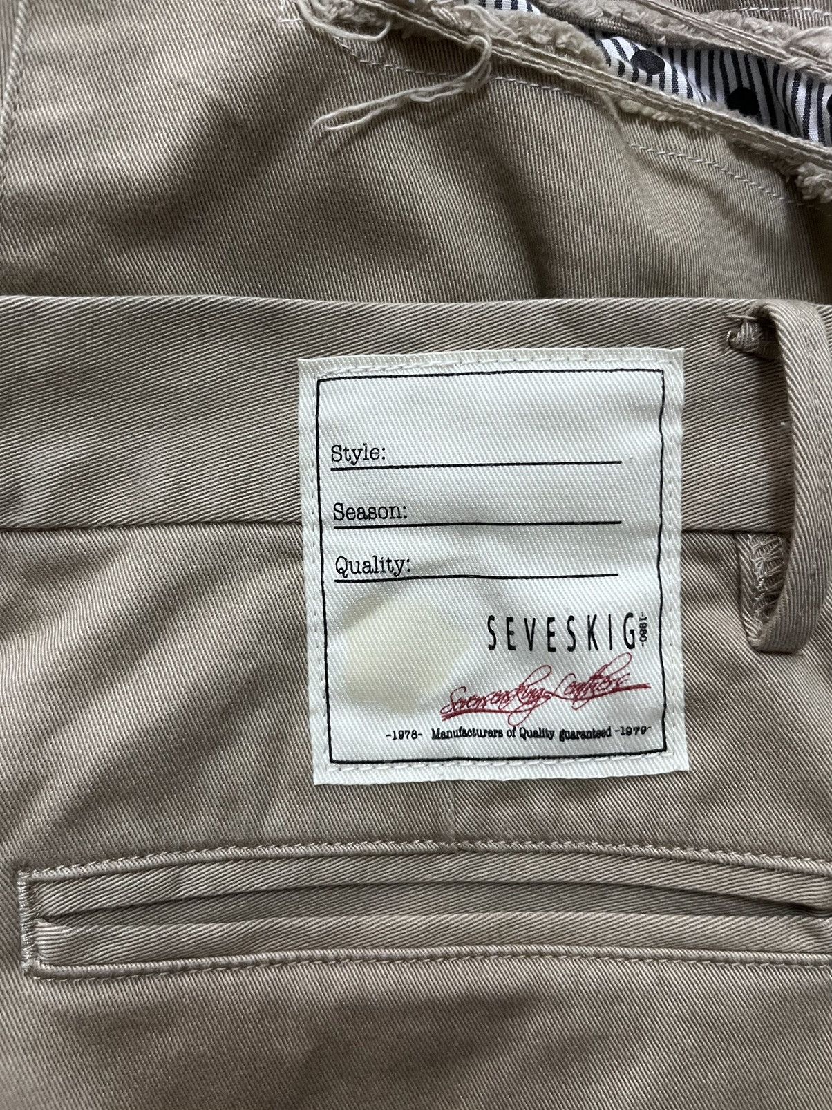 Japanese Brand SEVESKIG remake chino pants patchwork #F3 Size US 30 / EU 46 - 8 Thumbnail