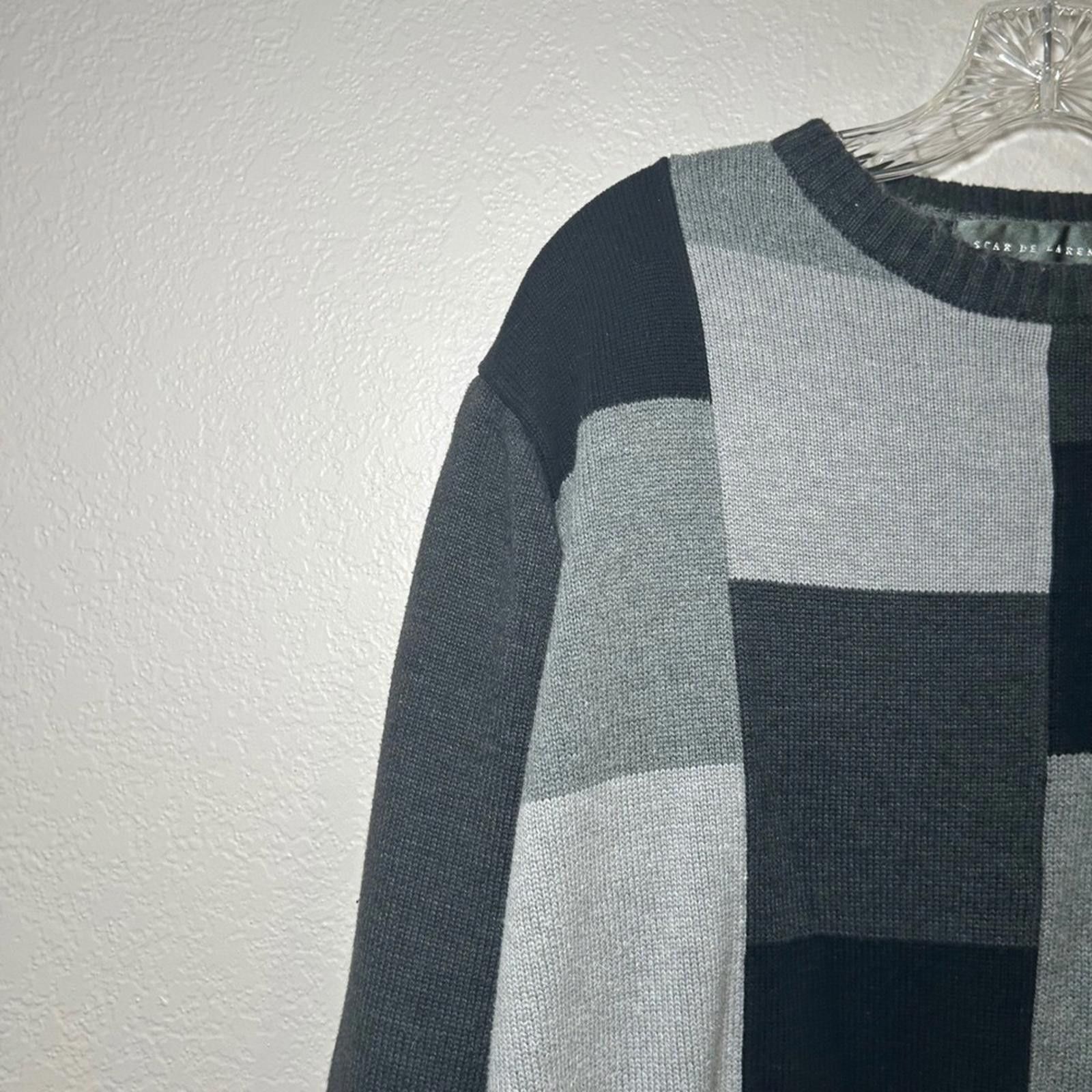 Oscar De La Renta Oscar de la Renta Men's Patchwork Knit Sweater Size L Size US L / EU 52-54 / 3 - 2 Thumbnail