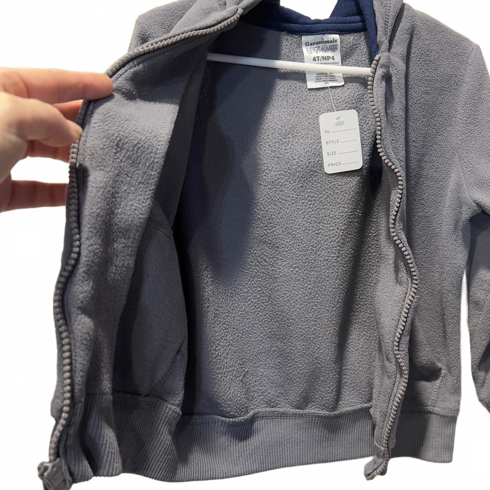 Other Unisex Kids' Grey Zip-Up Hoodie Sweatshirt Size US XXS / EU 40 - 3 Thumbnail