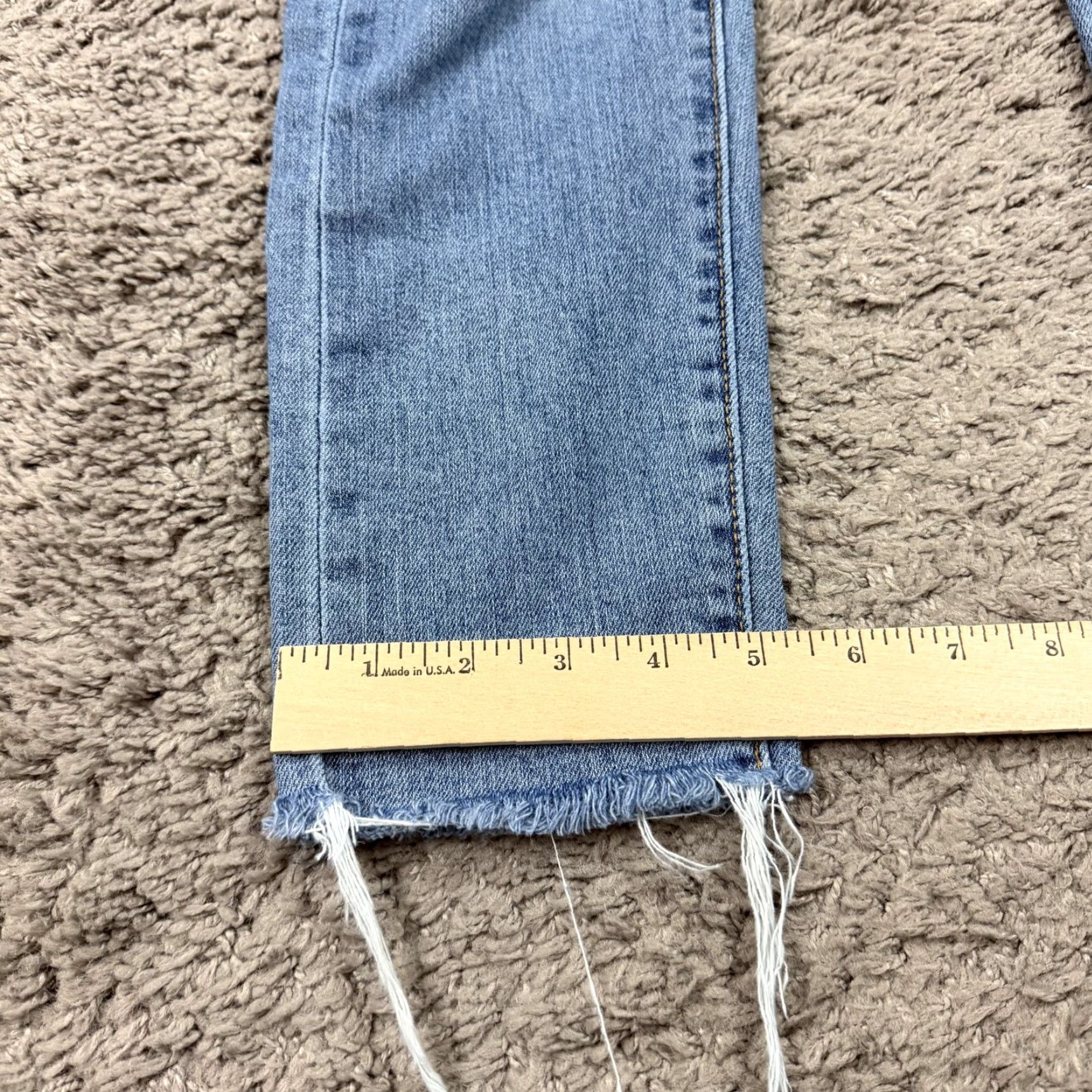 Levi's Levi's Wedgie Skinny High Rise Jeans Women 27 25x27 Blue Denim Distressed Stretch Button Fly Regular 27in Inseam Size 25" / US 0 / IT 36 - 7 Thumbnail