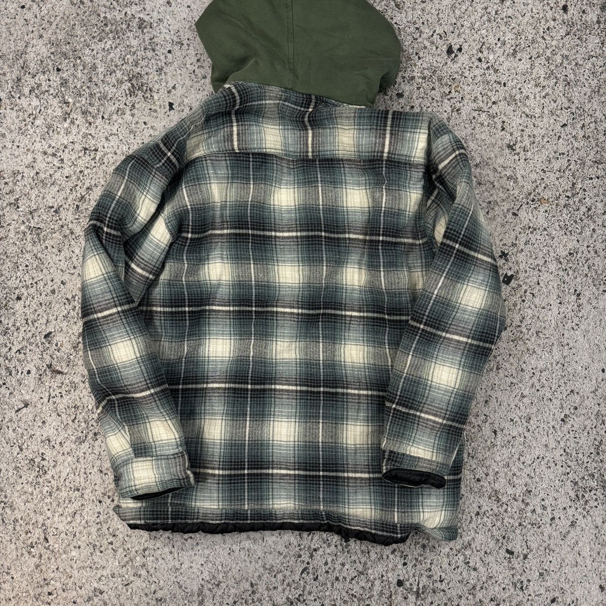 Vintage Thrashed Faded Distressed Zip Up Flannel Hoodie ERD Grunge Size US L / EU 52-54 / 3 - 10 Thumbnail