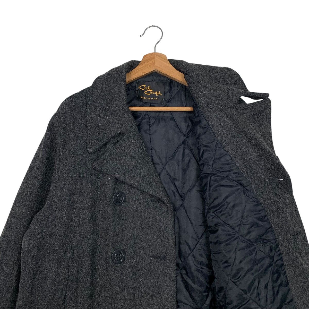 Vintage CAL CRAFT Made in Usa Double Breast Wool Coat #1573-C70 Size US M / EU 48-50 / 2 - 10 Thumbnail