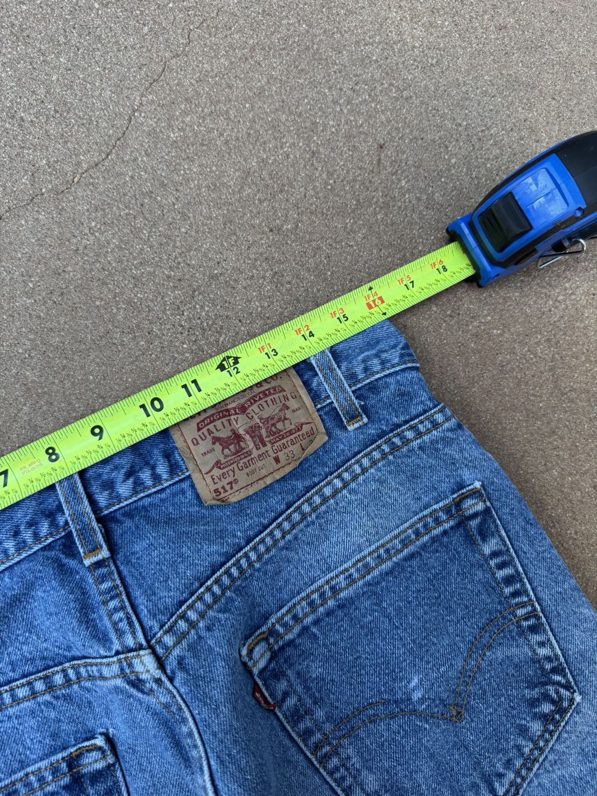 Levi's Vtg 90’s Levi’s 517 Red Tab Bootcut Flare Denim Jeans 32x30 Size US 32 / EU 48 - 9 Thumbnail