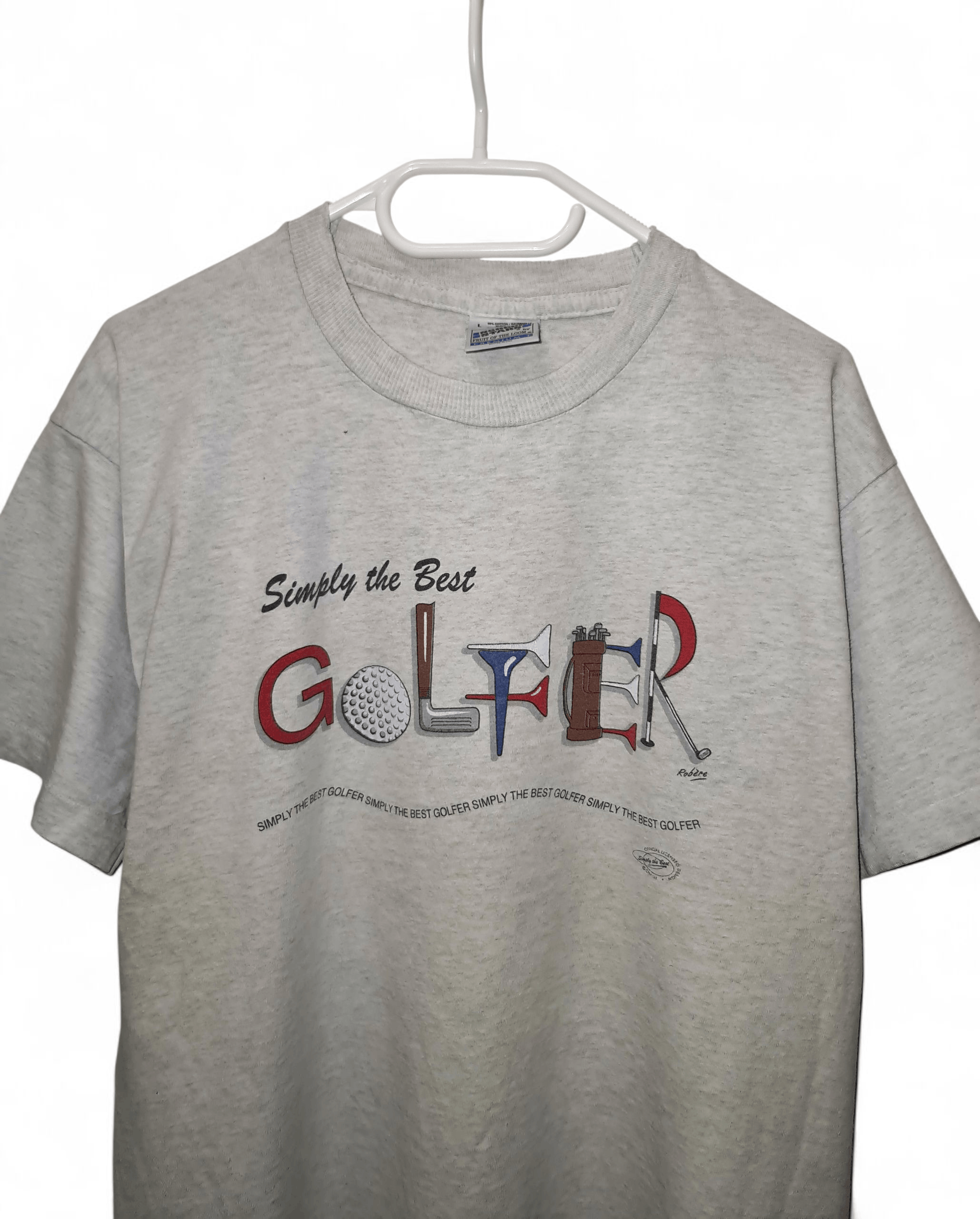 Fruit Of The Loom 90s Vintage Single Stitched Simply the Best Golfer tshirt Size US L / EU 52-54 / 3 - 2 Thumbnail