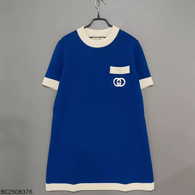 Gucci Blue logo knitted dress 2503-Nextarrow