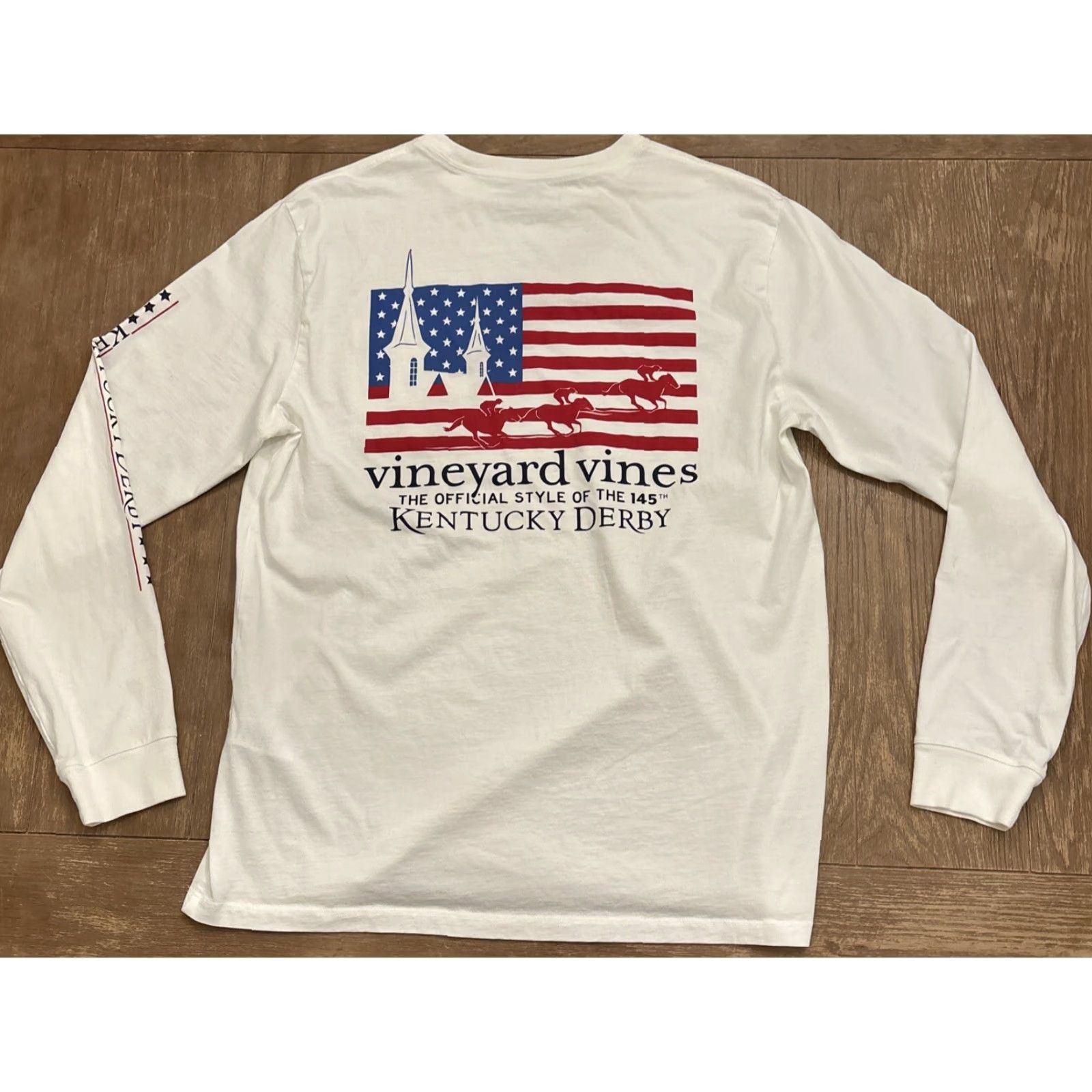 Vineyard Vines Vineyard Vines 145th Kentucky Derby Long Sleeve Shirt White M Mens Regular Size Medium Size US M / EU 48-50 / 2 - 7 Thumbnail