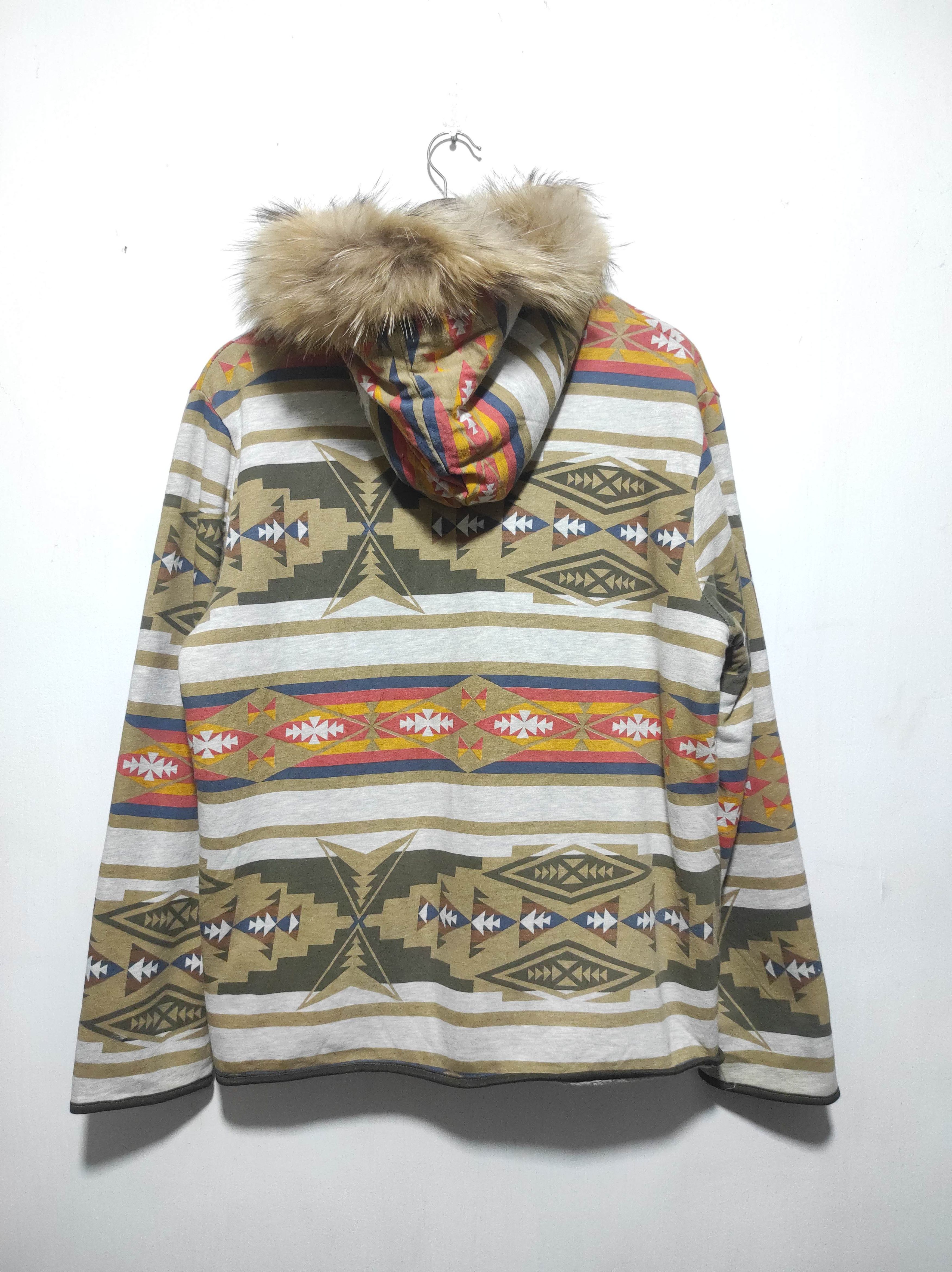 If Six Was Nine 291295 LABO Sherpa Zip Fur Hoodie Navajo Design Size US M / EU 48-50 / 2 - 16 Thumbnail