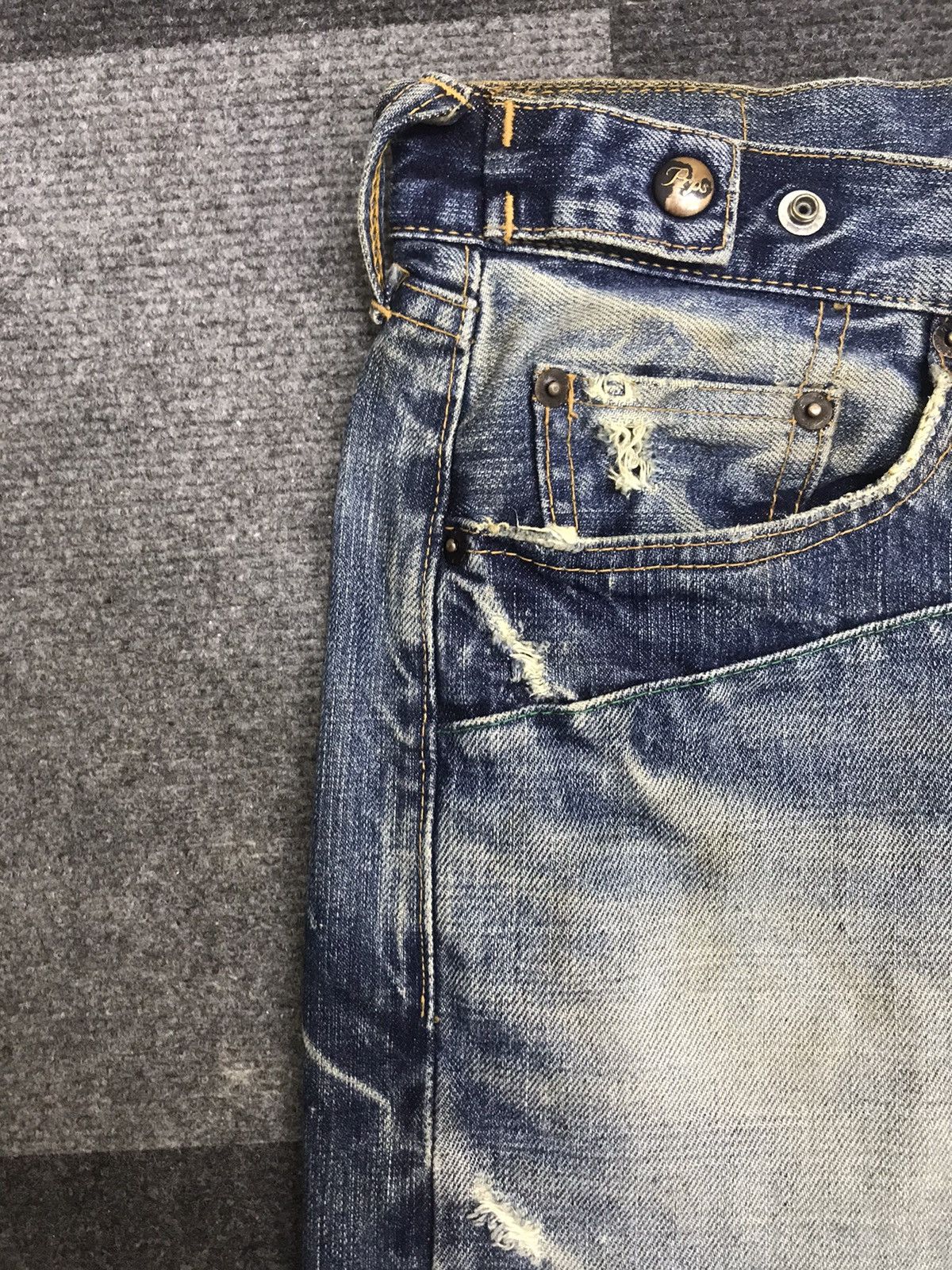 Prps 💥DOUBLE KNEE BAGGY💥Archival Prps Baggy Distressed Denim F279 Size US 32 / EU 48 - 12 Thumbnail