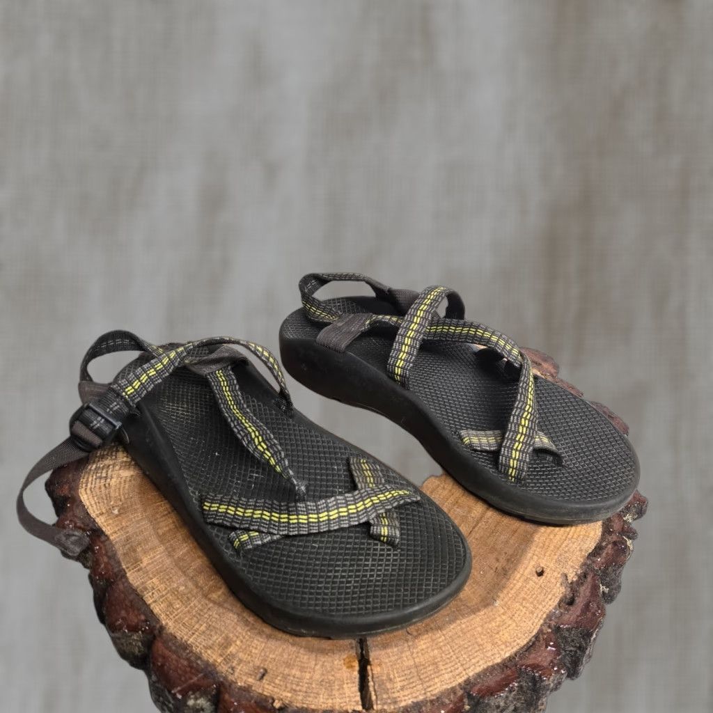 Chaco Chaco Gray Yellow Geometric Strappy Sandals Adjustable Buckle Adult Men's 12 Size ONE SIZE - 1 Thumbnail