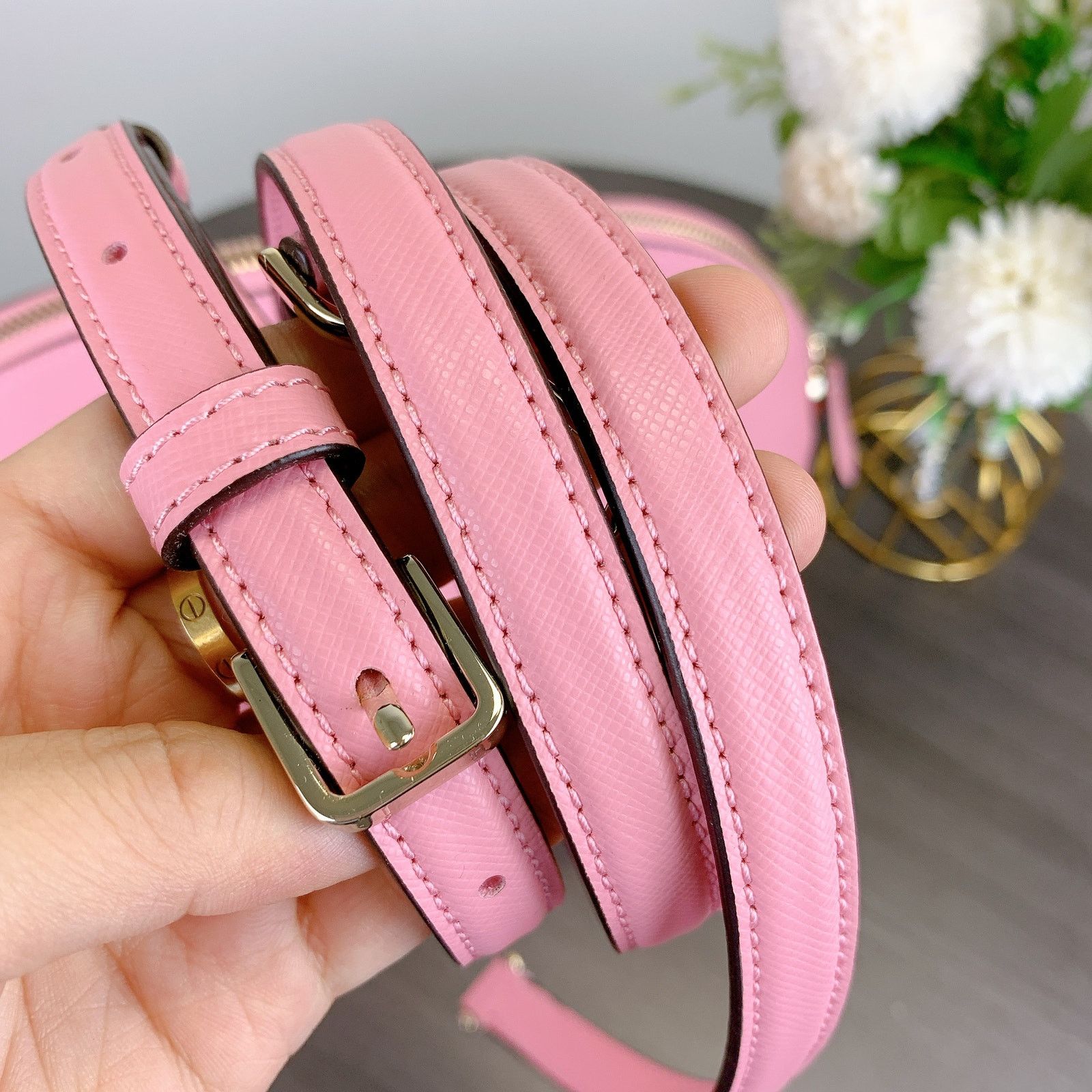 Kate Spade Kate Spade K6177Saffiano Leather Medium Dome Satchel IN Pink Size ONE SIZE - 7 Thumbnail