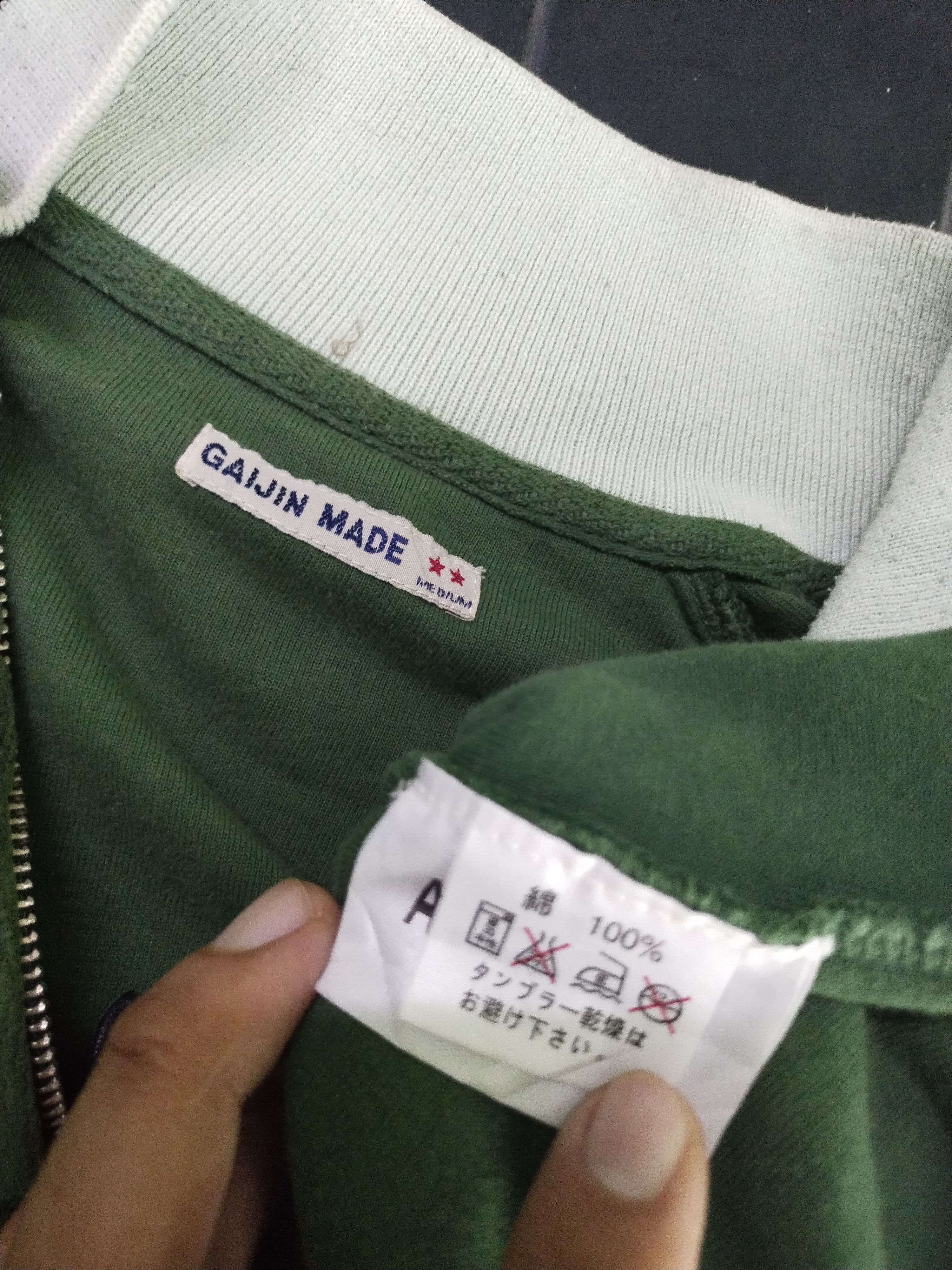 Blue Blue Japan Vintage Green Corduroy Zipper Gaijin Made Sweater Size US M / EU 48-50 / 2 - 10 Thumbnail
