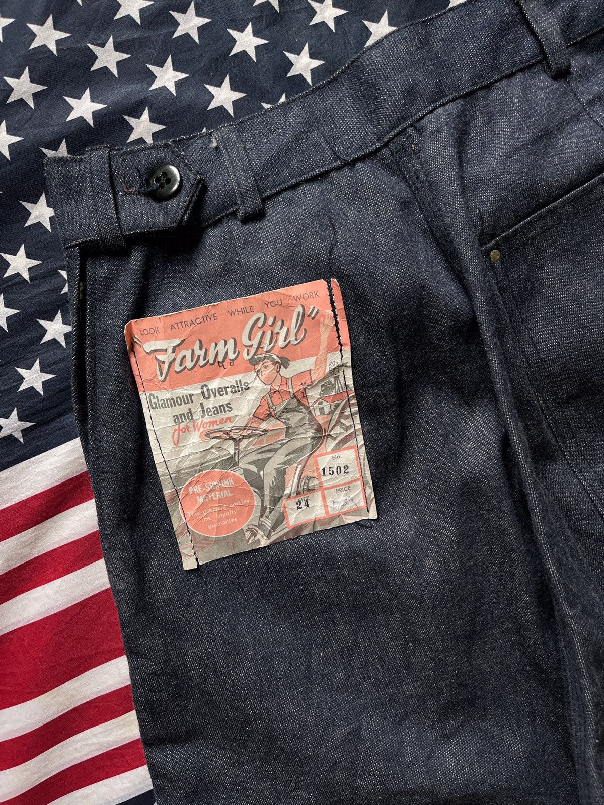 Vintage Vintage 1950s Denim Pant Size 24" / US 00 / IT 34 - 6 Thumbnail