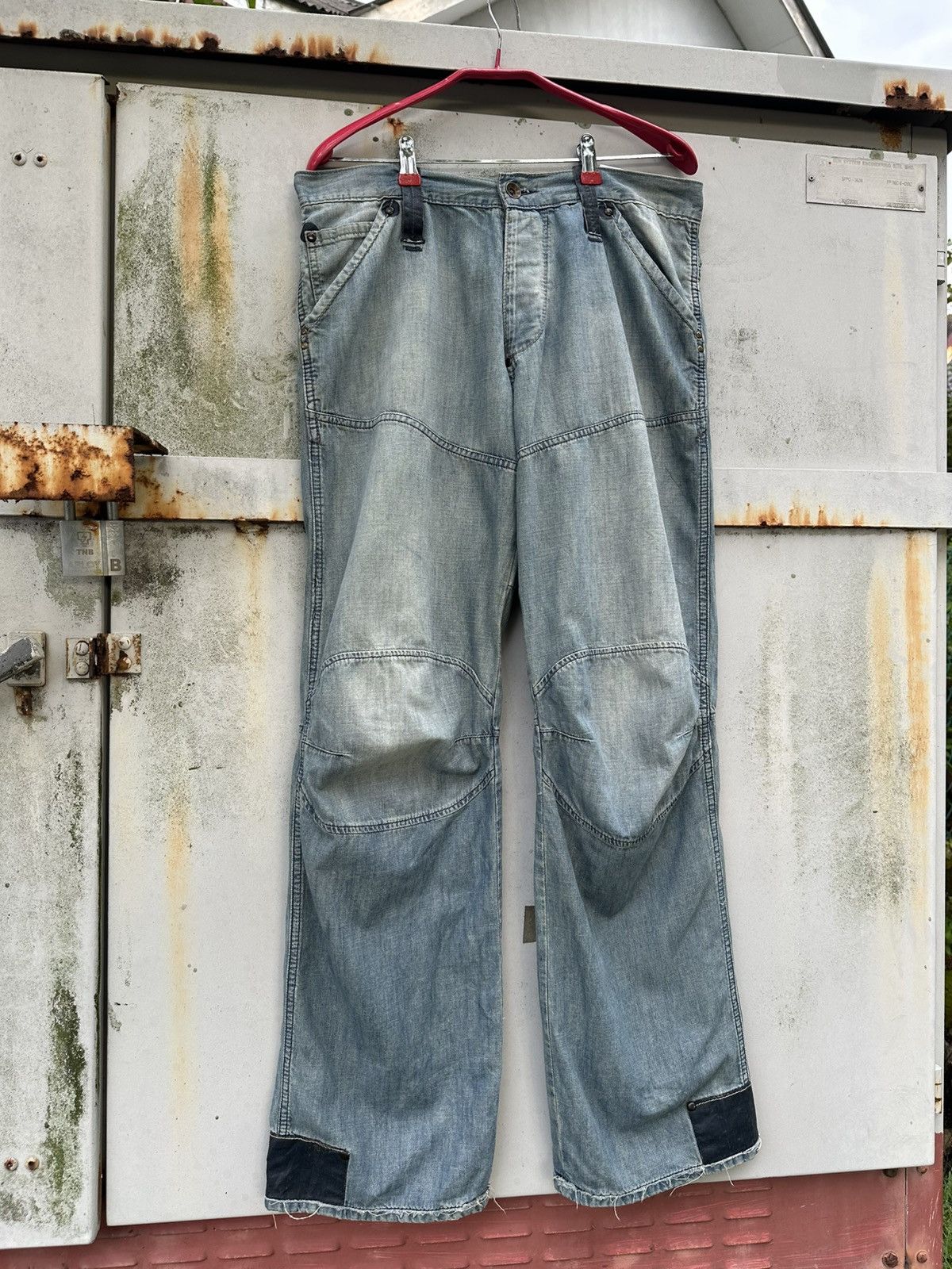 Vintage 👹Vintage G-Star Distressed Baggy Jeans Size US 32 / EU 48 - 4 Thumbnail