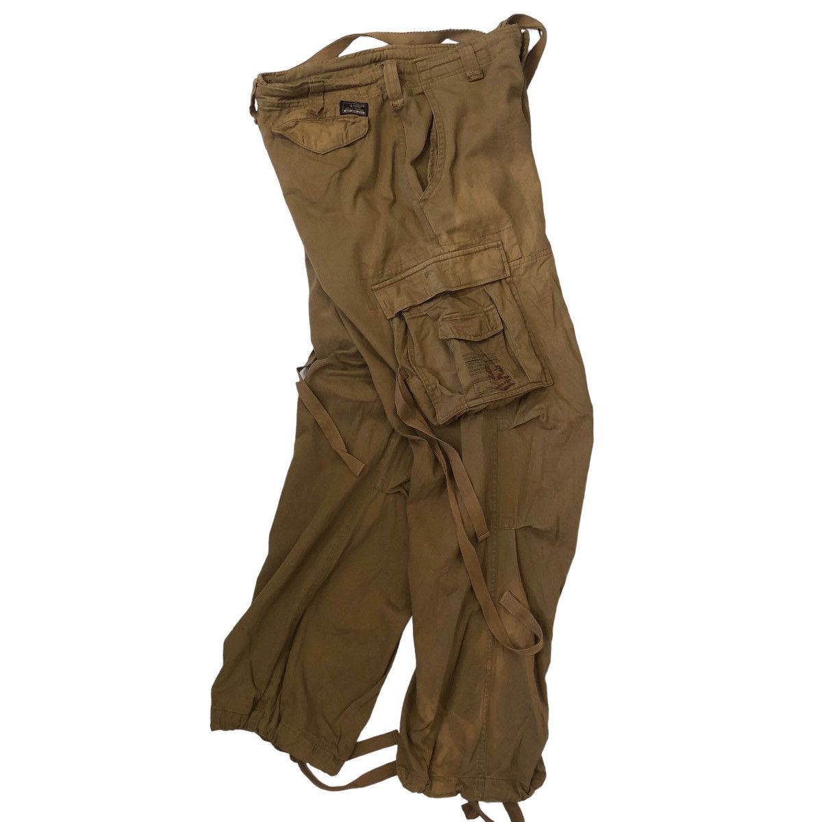 Abercrombie Heavy Destruction Stone Wash Cargo Tech Pants