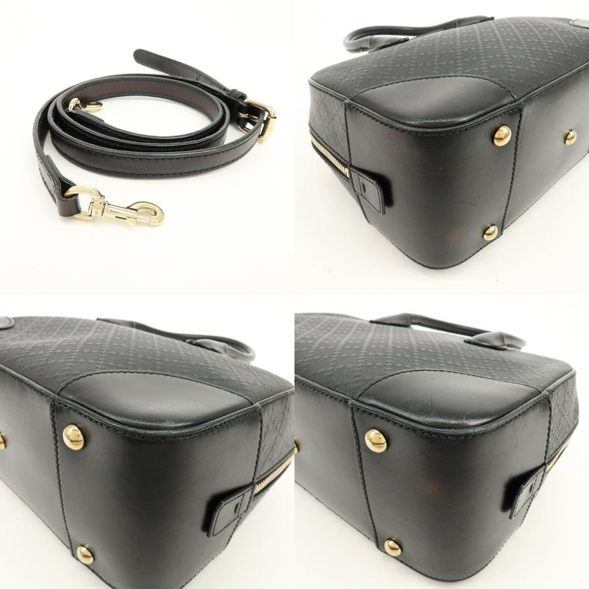 Gucci Gucci Diamante Leather Shoulder Bag Black Size ONE SIZE - 5 Thumbnail