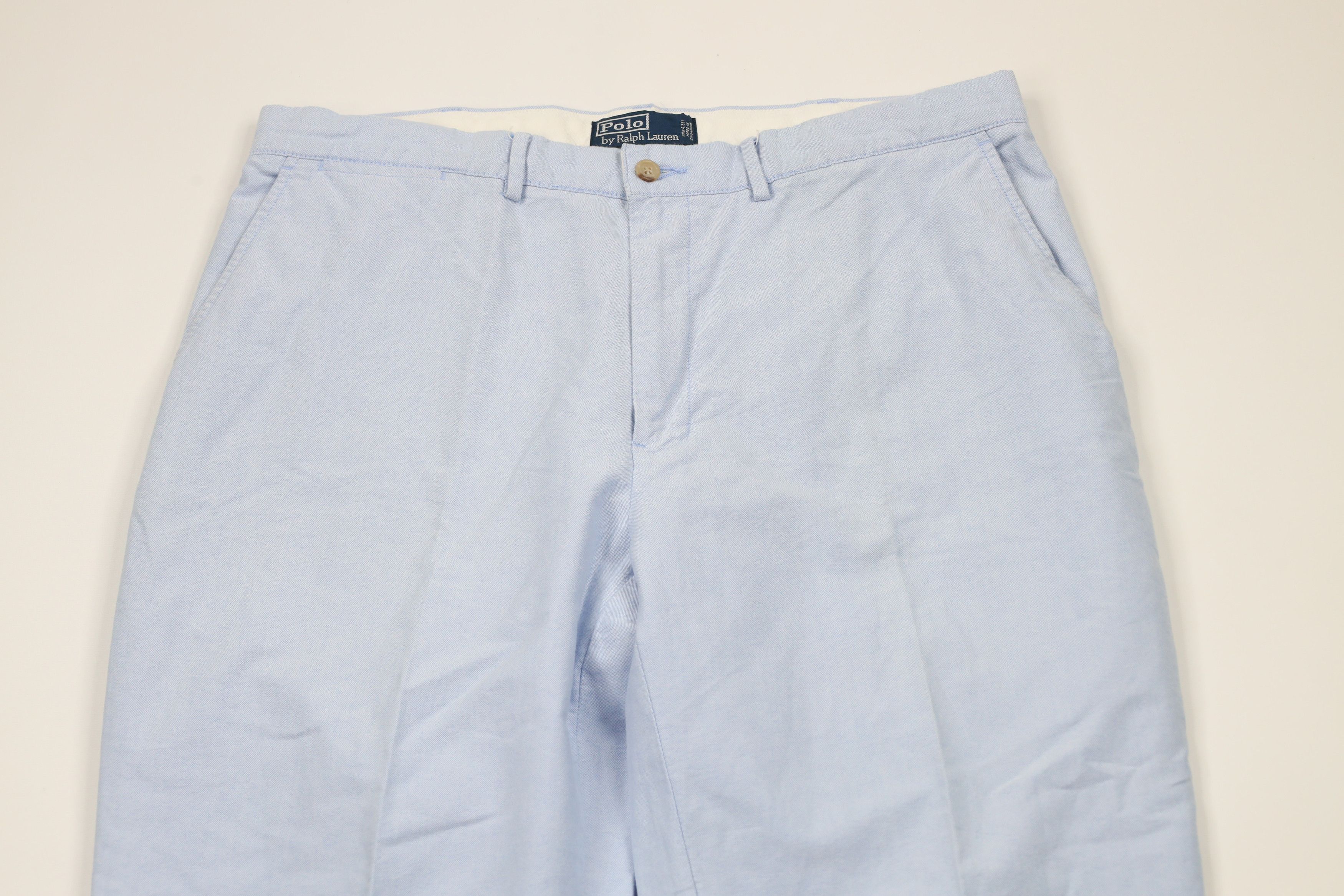 Ralph Lauren × Vintage Vintage 90s Ralph Lauren Oxford Chino Pants Blue Cotton Size US 36 / EU 52 - 2 Thumbnail