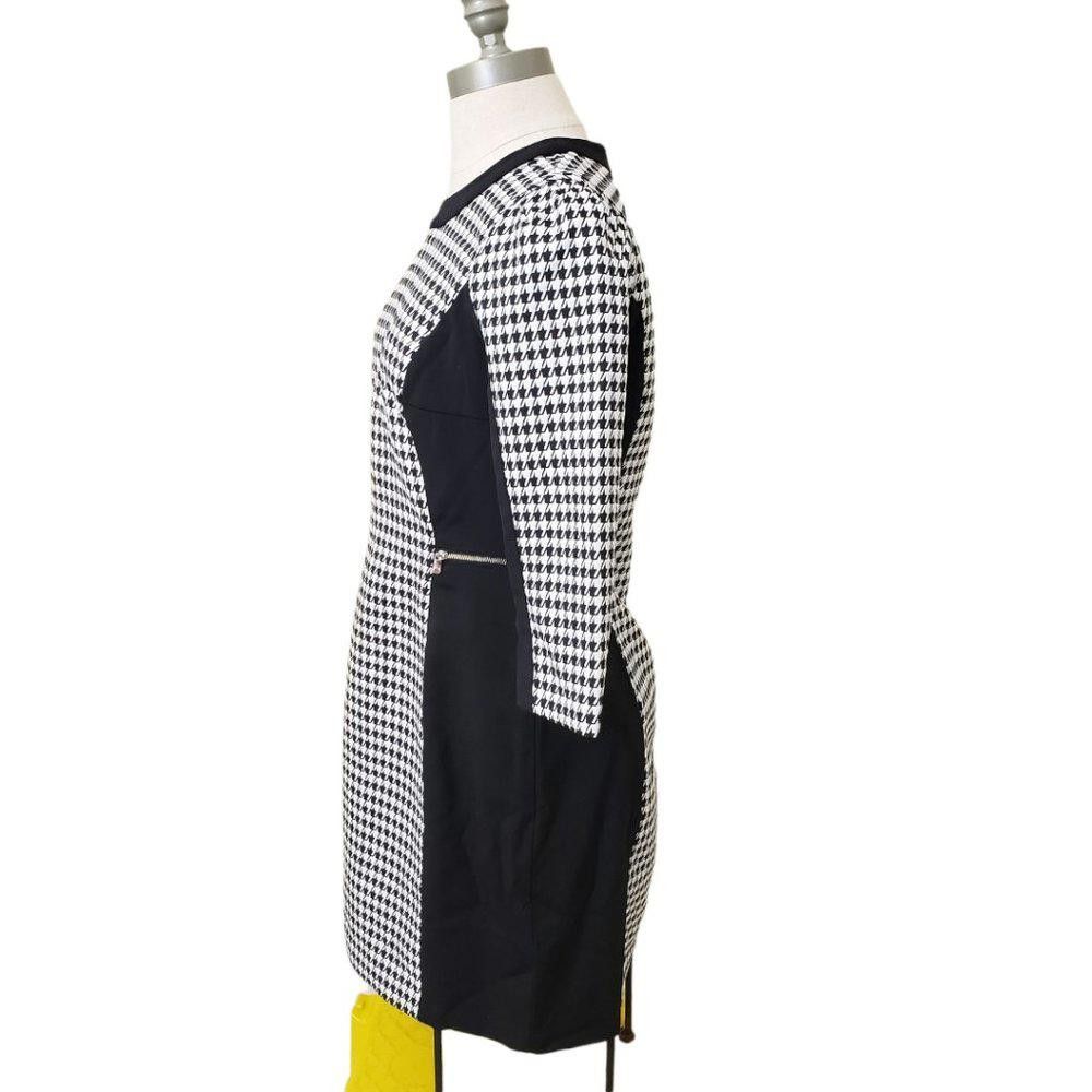 H&M CT421 H & M Ladies Black & White Midi Long Sleeve Dress 12 Size XL / US 12-14 / IT 48-50 - 2 Thumbnail