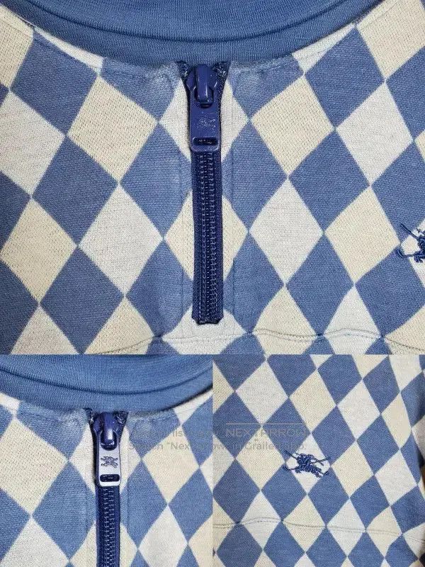 Burberry Burberry Light Blue Cotton Sweater with Embroidery. Size L / US 10 / IT 46 - 7 Thumbnail