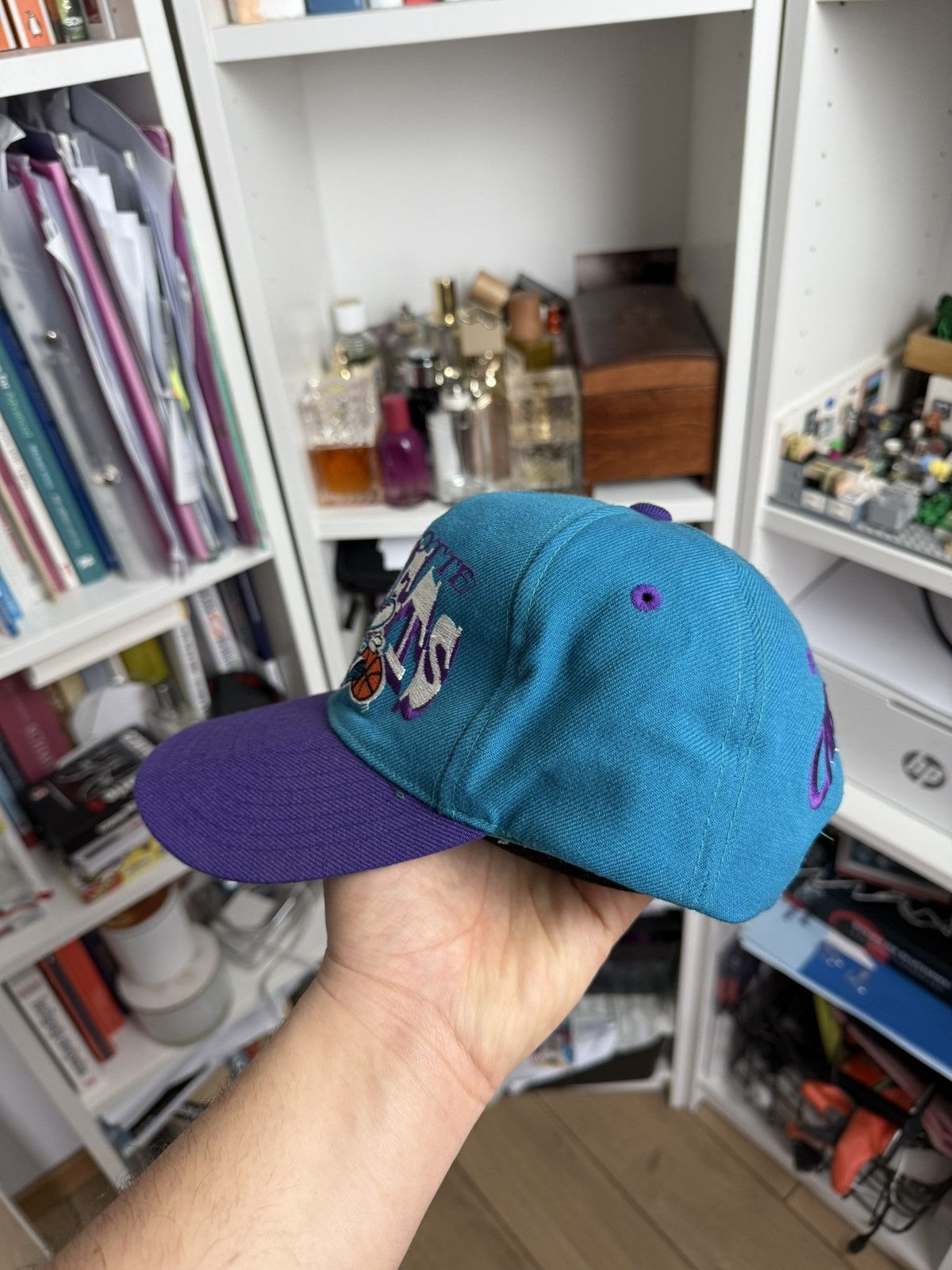 NBA × Vintage Vintage 90s Charlotte Hornets Nba wool cap hat leather y2k Size ONE SIZE - 3 Thumbnail