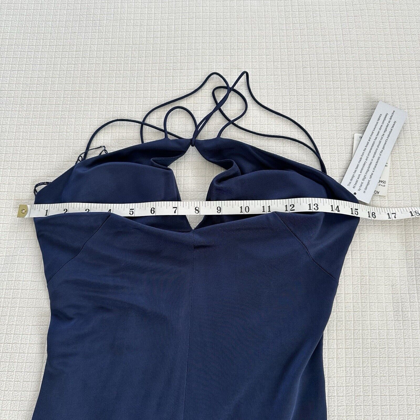 Other Aidan Mattox Navy Halter Cutout Formal Dress Size US2 NWT Size XS / US 0-2 / IT 36-38 - 8 Thumbnail