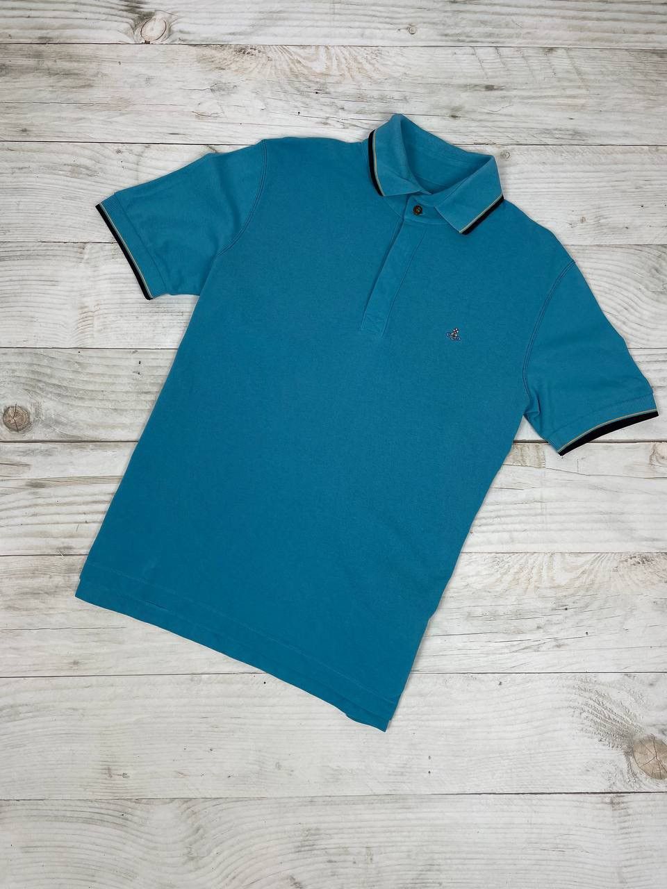 Vivienne Westwood Vivienne Westwood Polo Shirt Logo Orb Basic Blue Size US M / EU 48-50 / 2 - 1 Thumbnail