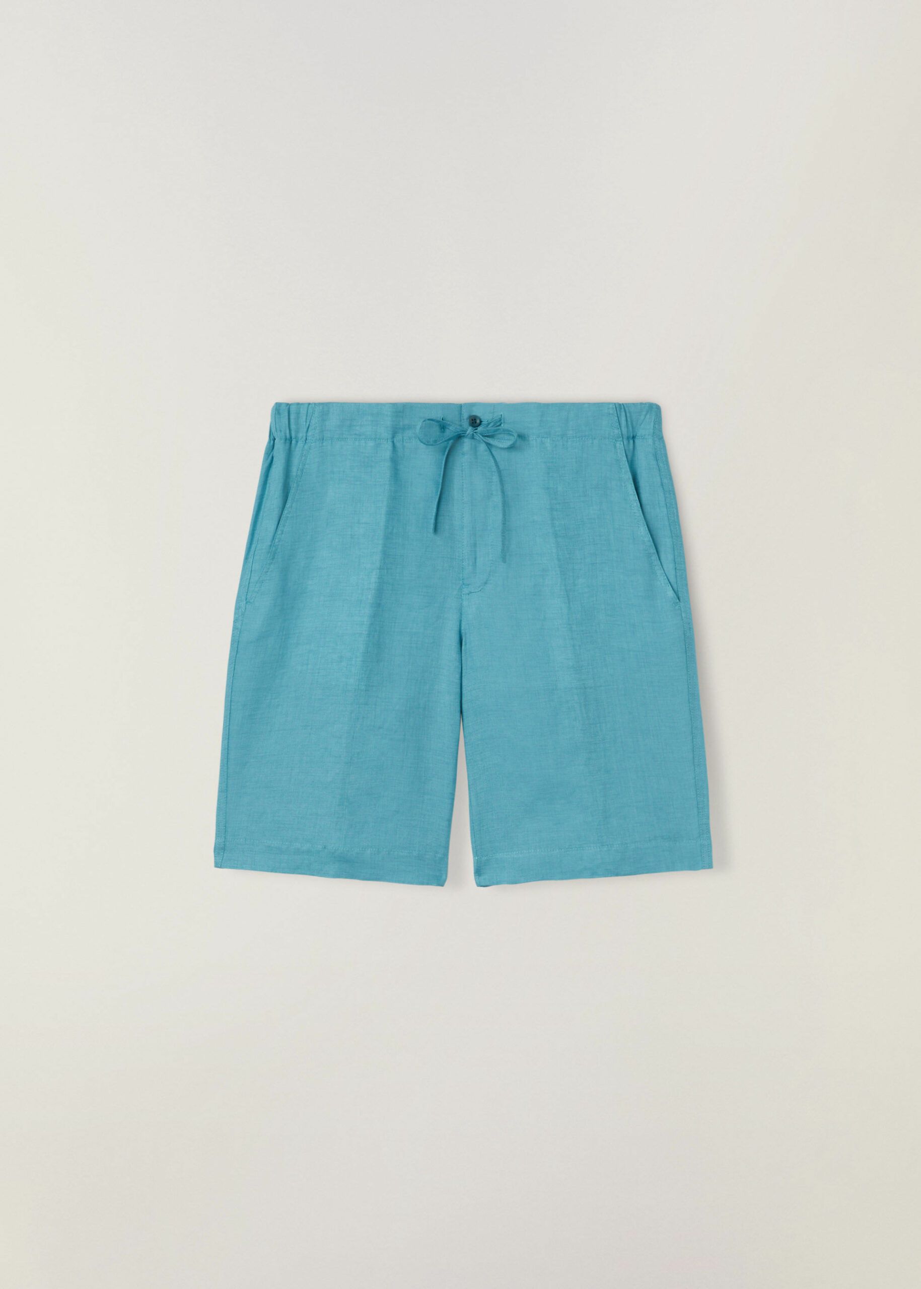 Loro Piana o1srvl11e1024 Bermuda Flat Shorts in Light Blue Size US 36 / EU 52 - 1 Preview