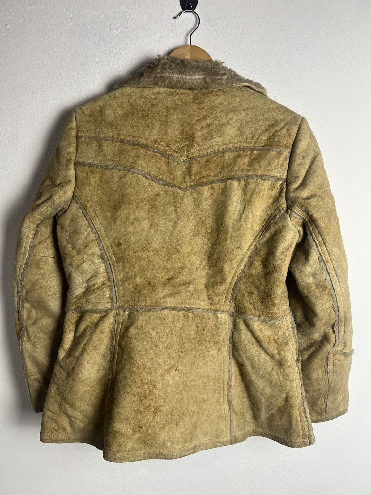 Vintage Vintage 70s Cosa Nova Tan Leather Suede Faux Fur Jacket Size US M / EU 48-50 / 2 - 2 Thumbnail