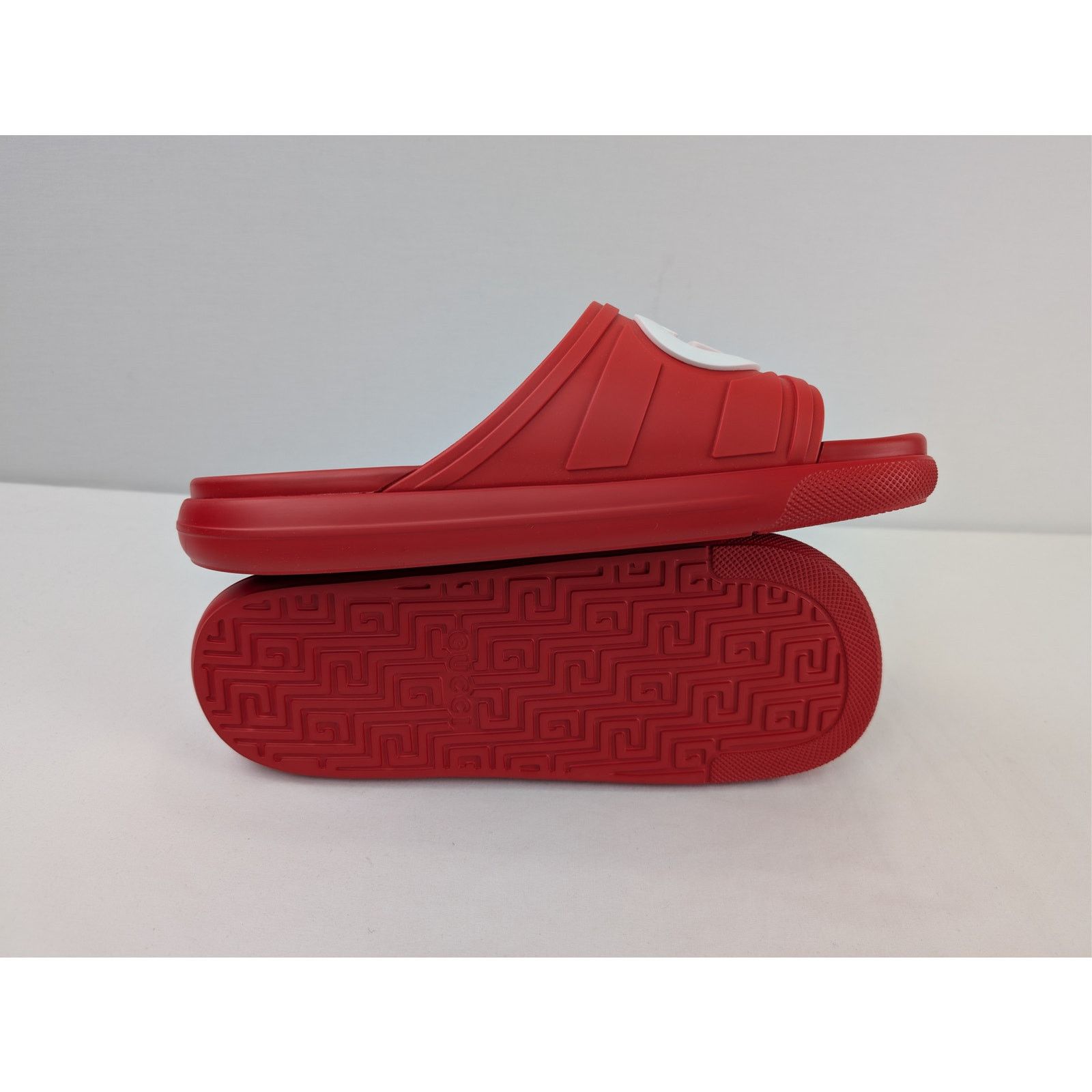 Gucci o1rshd1 Men's New Pursuit Slide Rubber 650 Slipper in Red Size US 12.5 / EU 45-46 - 14 Thumbnail