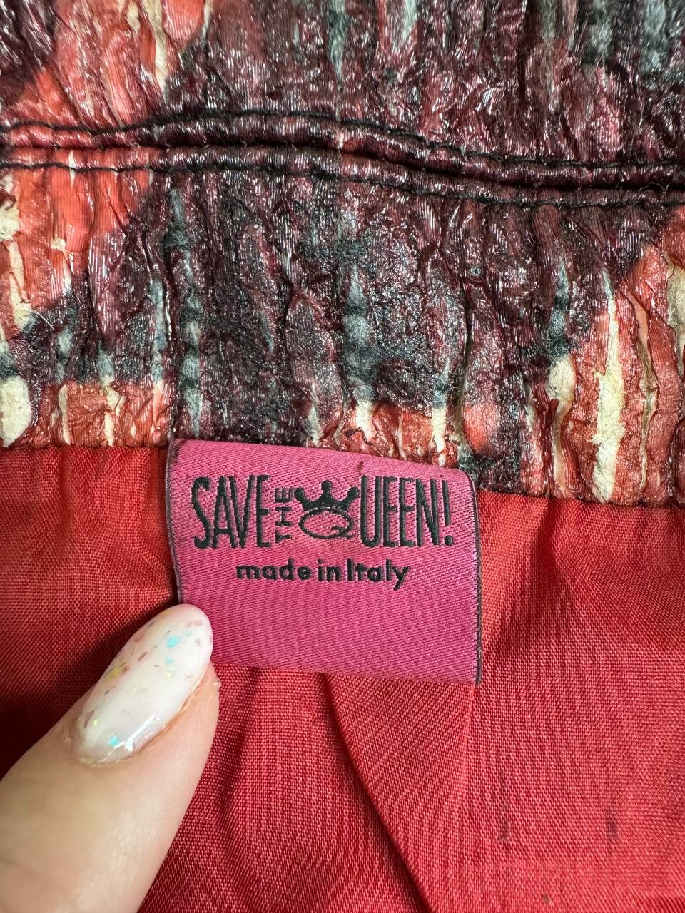 Vintage SAVE THE QUEEN Coat Trench Jacket Size L / US 10 / IT 46 - 8 Thumbnail
