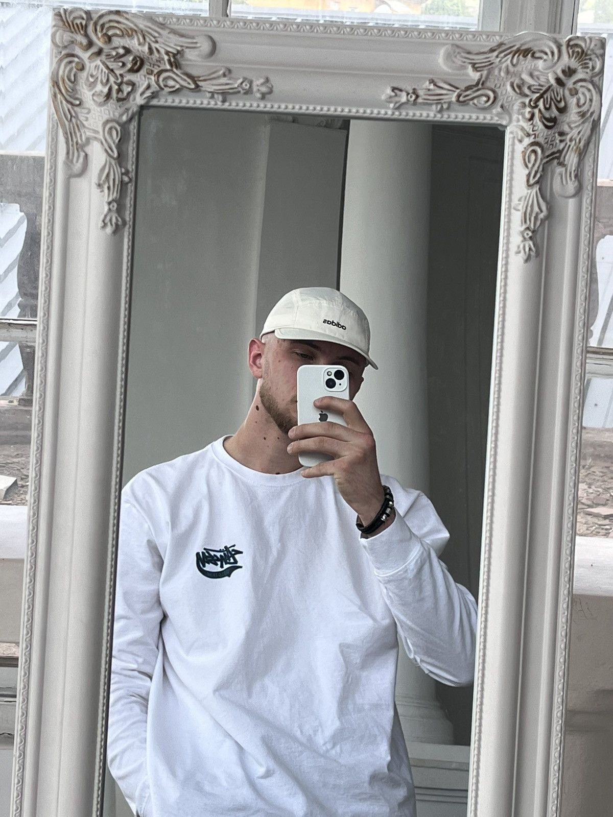 Adidas × Vintage Adidas Five-Panel Nylon Cap Milky White Perfomance Vintage Size ONE SIZE - 6 Thumbnail