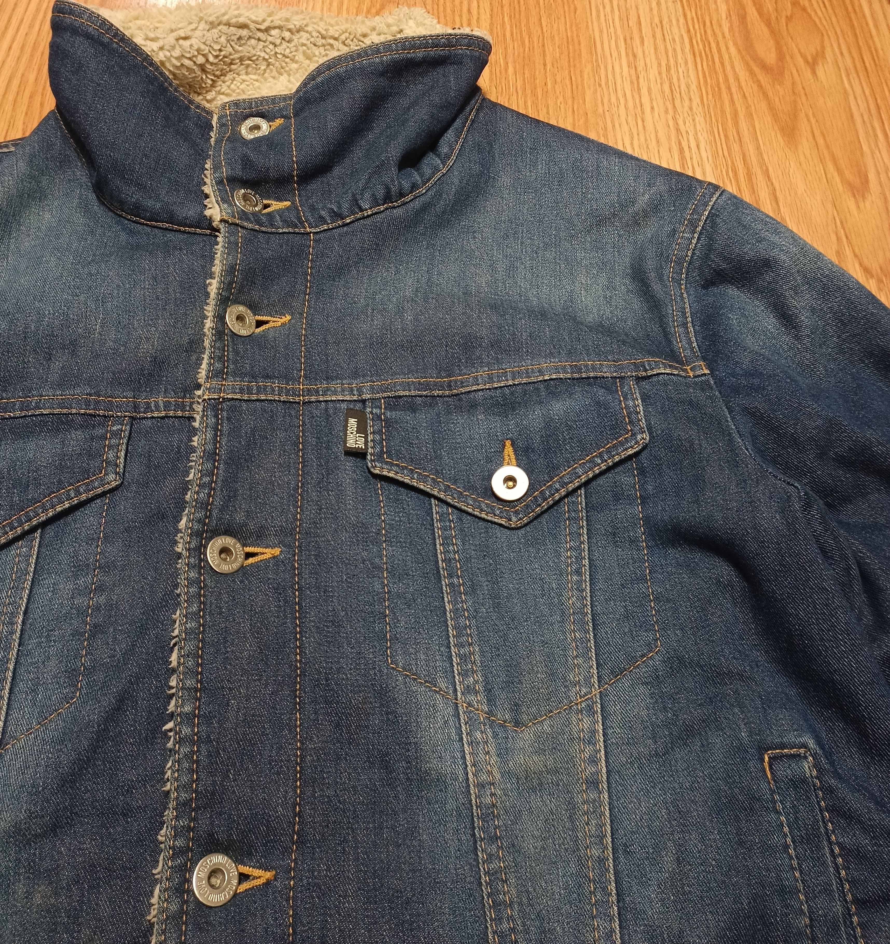 Moschino Moschino Denim Shearling Jacket Mens Size EU50 US34 Size US M / EU 48-50 / 2 - 7 Thumbnail