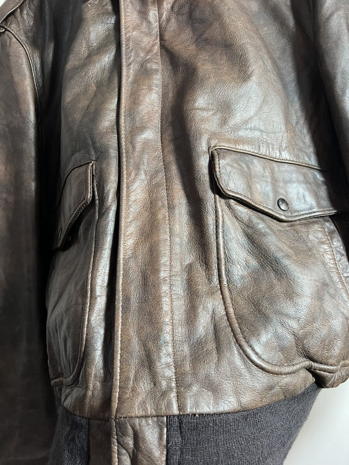 Avirex Vintage Schott Leather Flight Bomber Jacket Size M Size US M / EU 48-50 / 2 - 8 Thumbnail