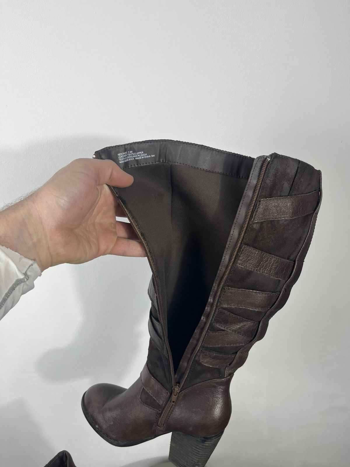 Other Womens Brown Leather Buckle Knee High Boots EU 37 Size US 6.5 / IT 36.5 - 12 Thumbnail