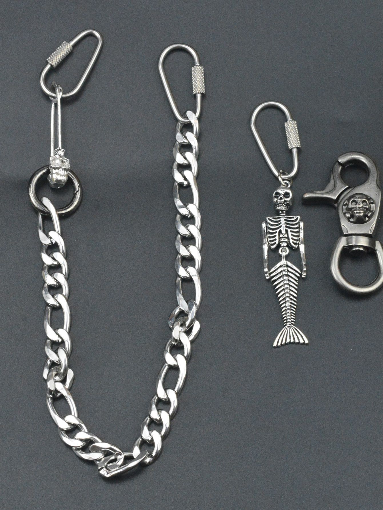 Japanese Brand × Jewelry 12-Inch Gunmetal Punk Biker Wallet Chain for Jeans Size ONE SIZE - 1 Thumbnail
