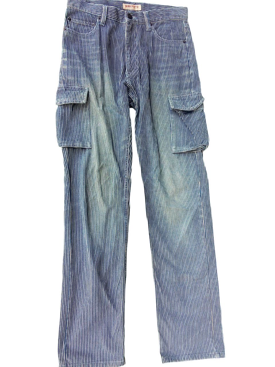 If Six Was Nine × Japanese Brand × PPFM WIDE LEG 🔥 Smith's Hickory Stripe 6 Pocket Pant W30 Size US 30 / EU 46 - 1 Thumbnail