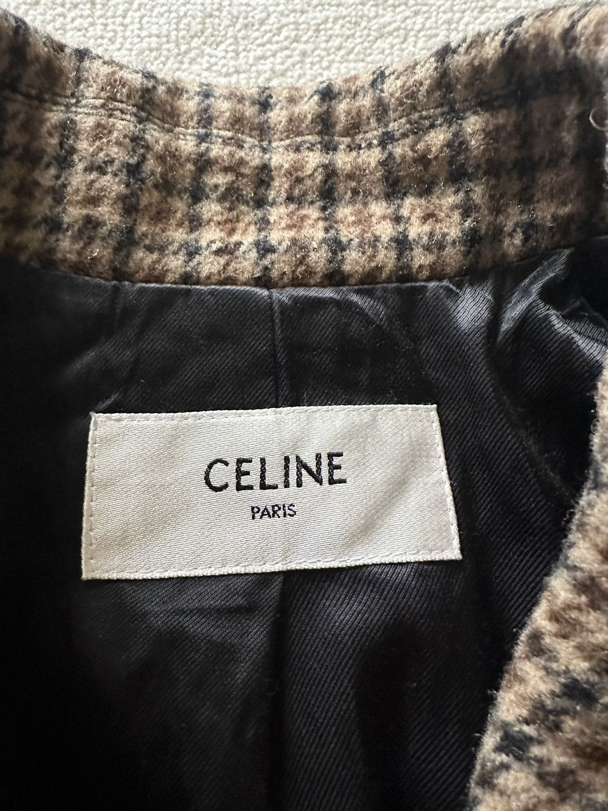 Celine FW19 Celine Pied de Poule Wool Max Coat Hedi Slimane Size US S / EU 44-46 / 1 - 20 Thumbnail