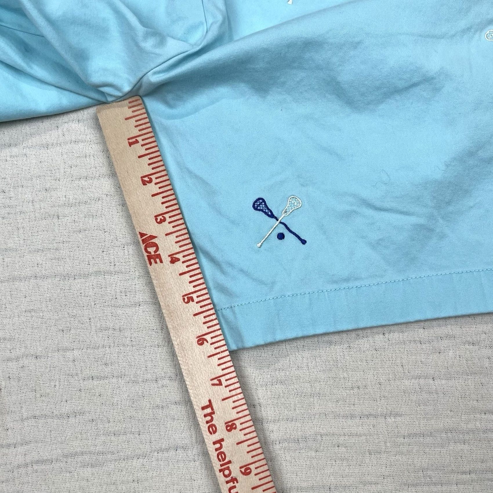 Vineyard Vines Vineyard Vines Men’s Stretch Breaker Shorts Blue Lacrosse All Over Print Size 31 Mens Beach Sports Preppy 90s? Size US 31 - 5 Thumbnail