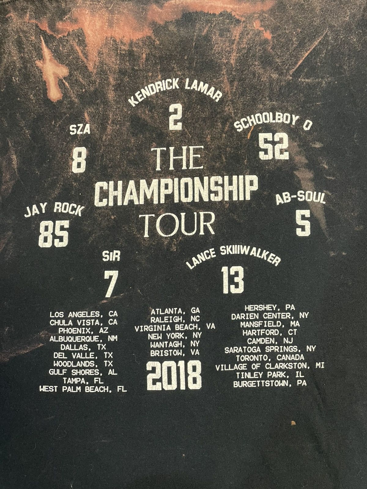 Kendrick Lamar Kendrick Lamar Damn Tour Acid Wash T Shirt 2018 Size US L / EU 52-54 / 3 - 4 Thumbnail