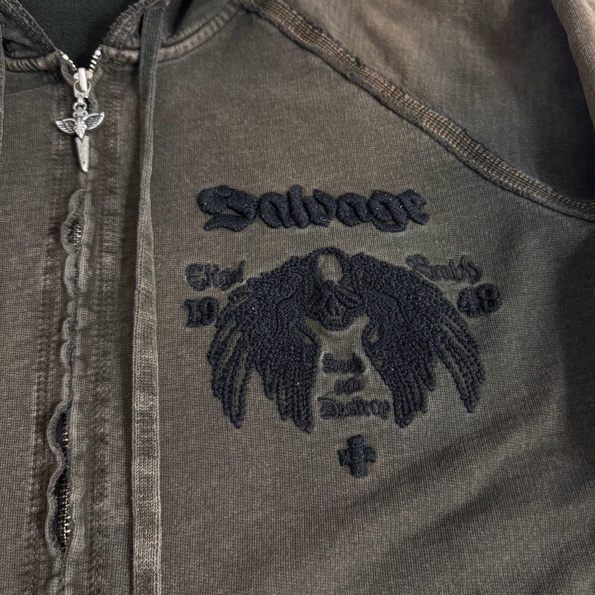 Salvage Y2K Salvage Vultures Embroidered Zip Up Hoodie Size US L / EU 52-54 / 3 - 4 Thumbnail