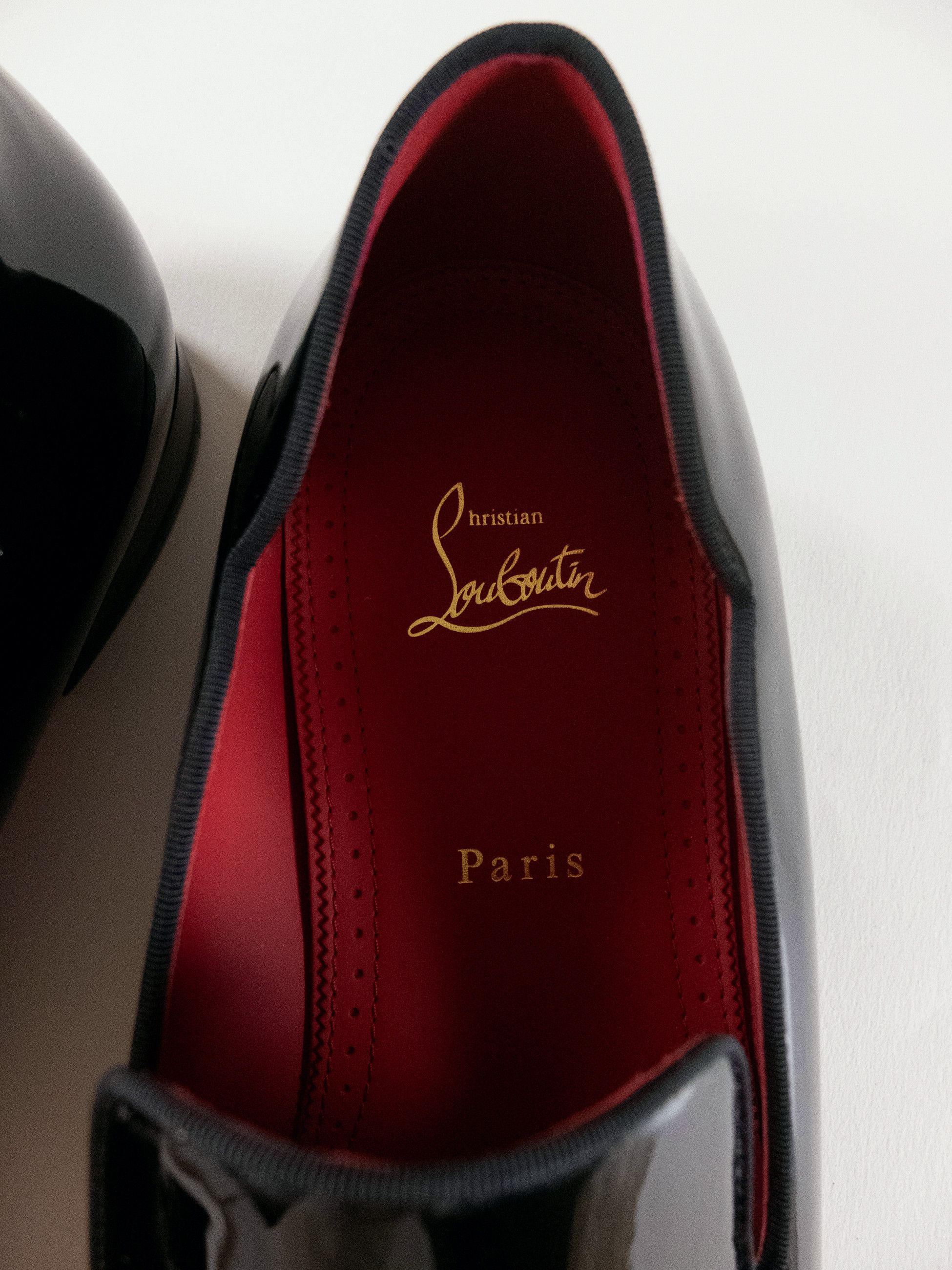 Christian Louboutin CHRISTIAN LOUBOUTIN Dandy Chick black patent leather shoes Size US 11.5 / EU 44-45 - 6 Thumbnail