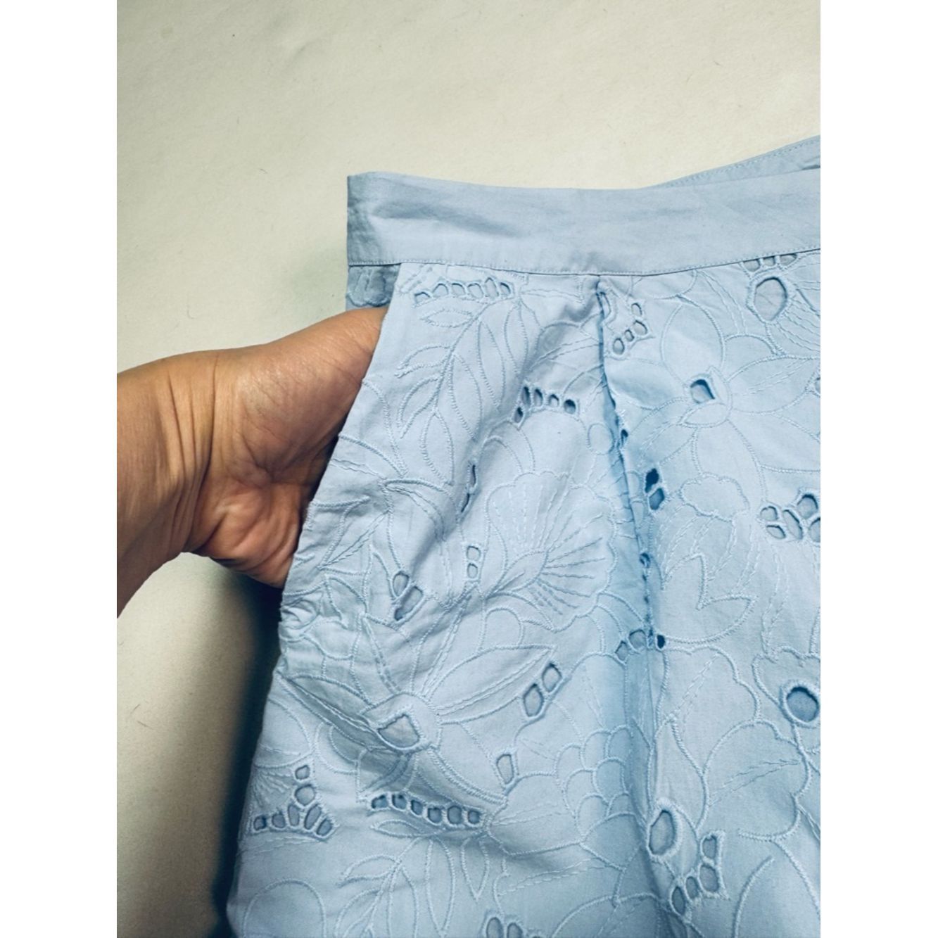 French Connection NWT New French Connection Rhodes Embroidered Cotton Blue Sh Size 34" / US 12 / IT 48 - 5 Thumbnail