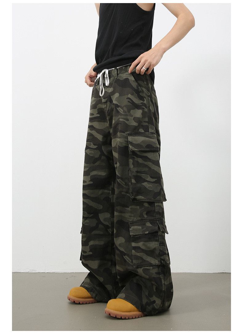 Japanese Brand × Jean American camouflage street cool loose straight cargo jeans Size US 34 / EU 50 - 3 Thumbnail