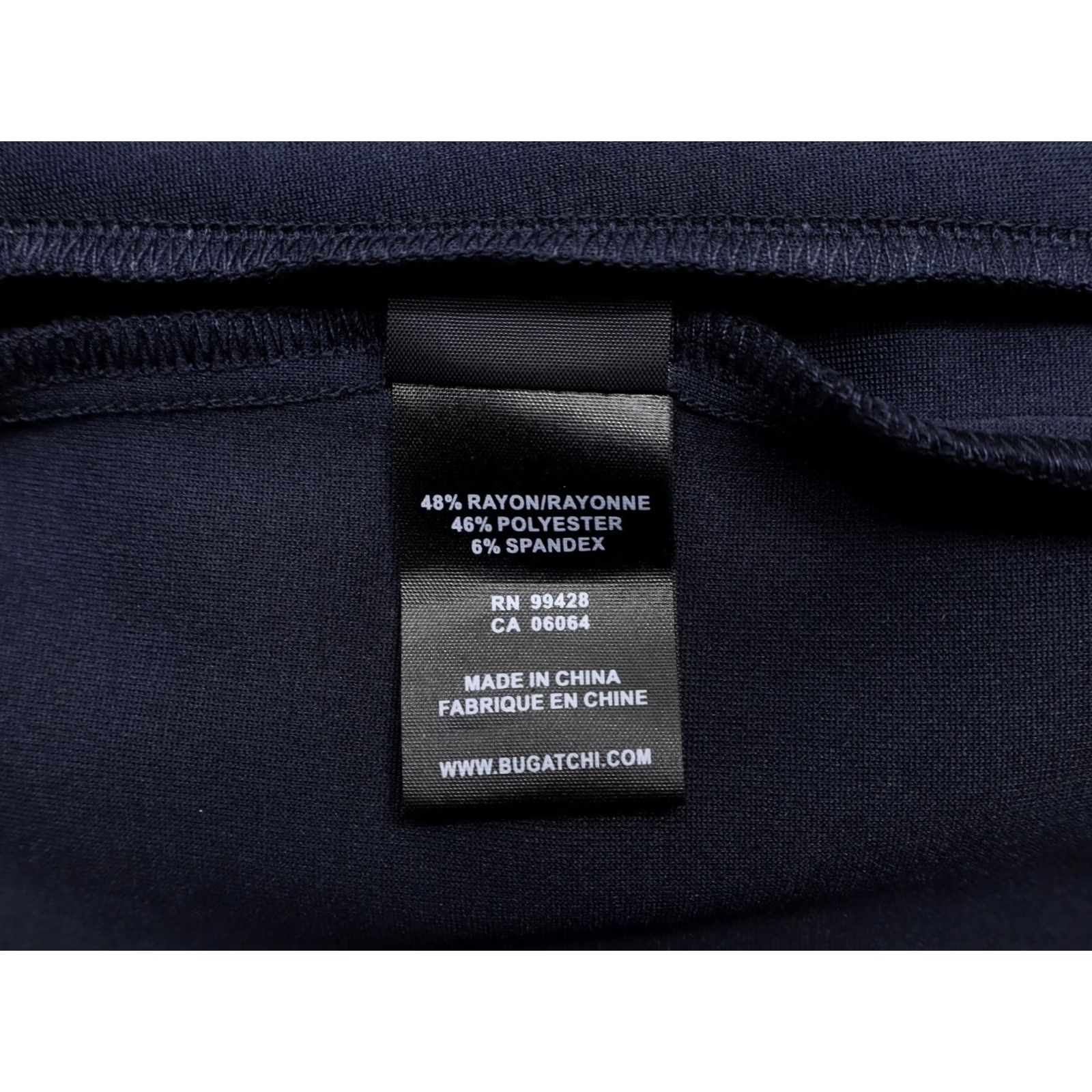 BUGATCHI BUGATCHI Men's Shorts Navy 2XL New With Tags Elastic Waist Inseam 8" Microfiber Polyester Spandex Rayon Chino Casual Travel Size US 39 - 6 Thumbnail