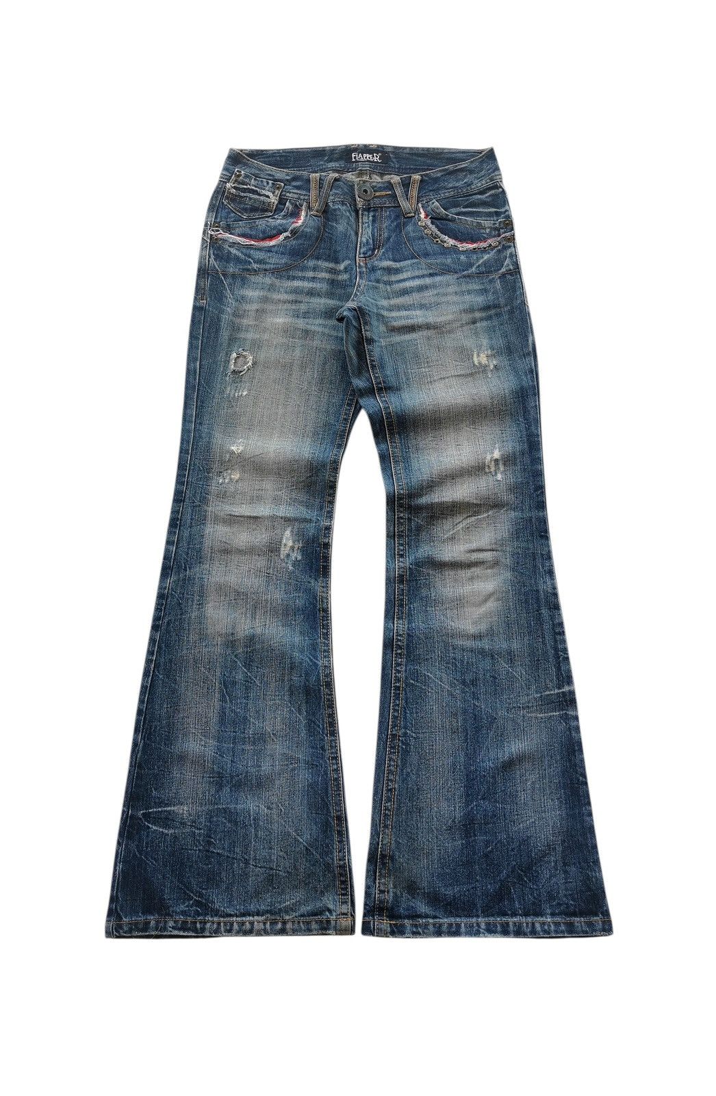 Le Grande Bleu (L.G.B.) Fiappar Distressed Flare Jeans 🔹LGB Inspire Size US 30 / EU 46 - 6 Thumbnail
