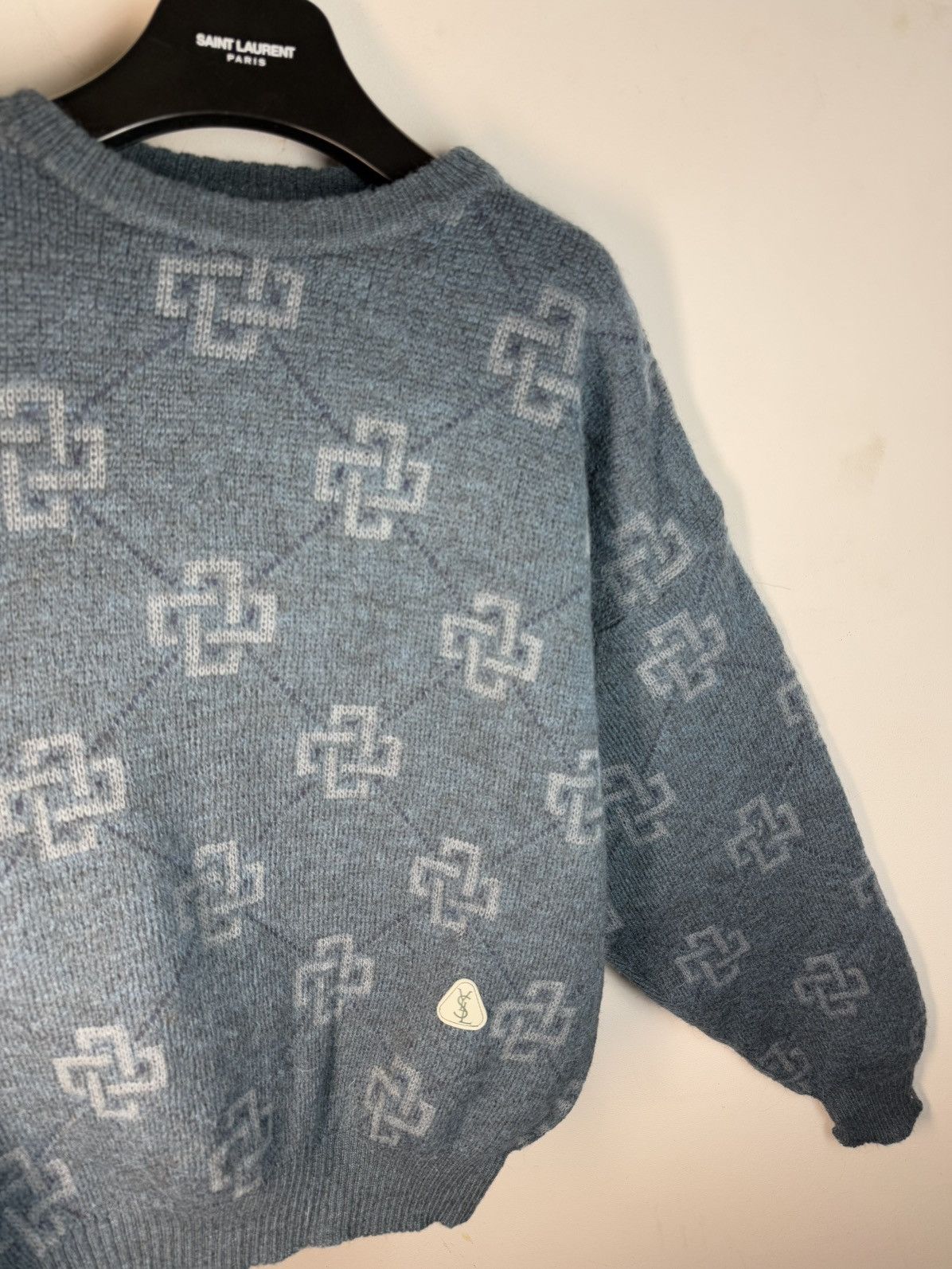 Yves Saint Laurent 1990s YSL Sweater Wool Soft Knitted Vintage Sweatshirt Size US XL / EU 56 / 4 - 16 Thumbnail