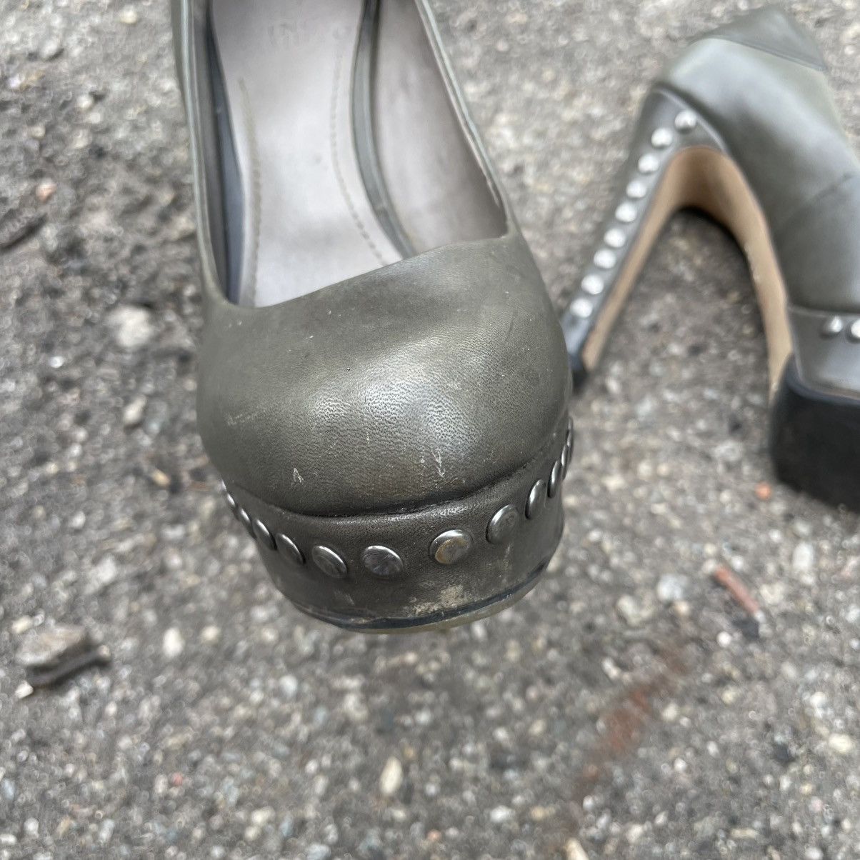 Vince Camuto 36.5 Vince Camuto heels platform rock Leather Pumps chrome Size US 6.5 / IT 36.5 - 7 Thumbnail